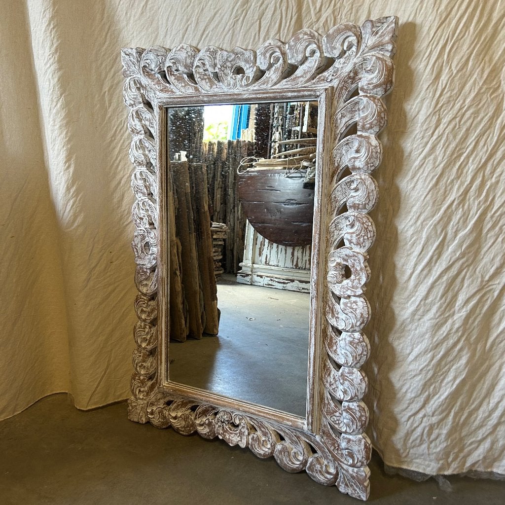 barok spiegel - houten lijst - 100 x 70 cm - Gratis bezorgd