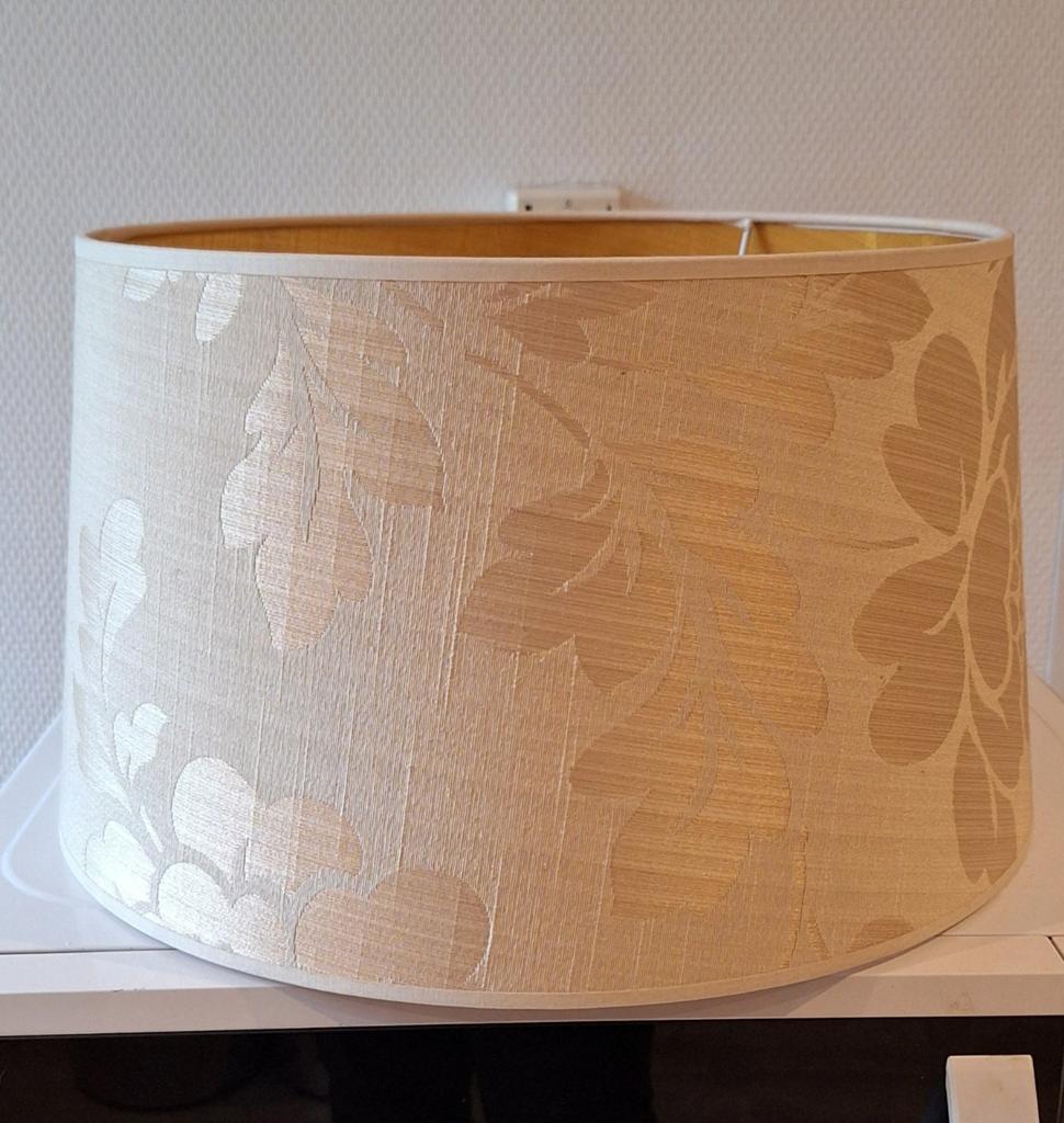 Lampenkap beige bloemmotief, Ophalen, Beige, Rond, Minder dan 25 cm