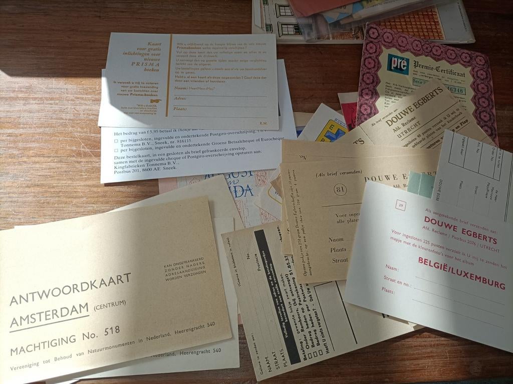 Douwe Egberts en Prè Premie Certificaten/Coupons, Ophalen of Verzenden, 1940 tot 1960, Nederland, Knipsel(s)