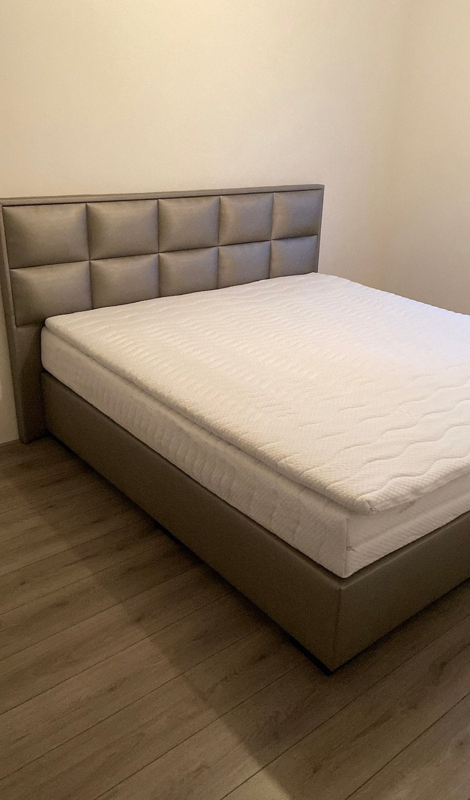 Mooi eric kuster stijl boxspring met matras en topper, Ophalen, 210 cm, Tweepersoons, Zo goed als nieuw