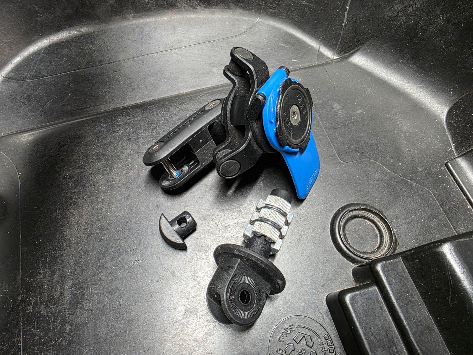 Quad Lock Fork Stem Mount + Trillingsdemper, Motoren, Ophalen of Verzenden, Gebruikt