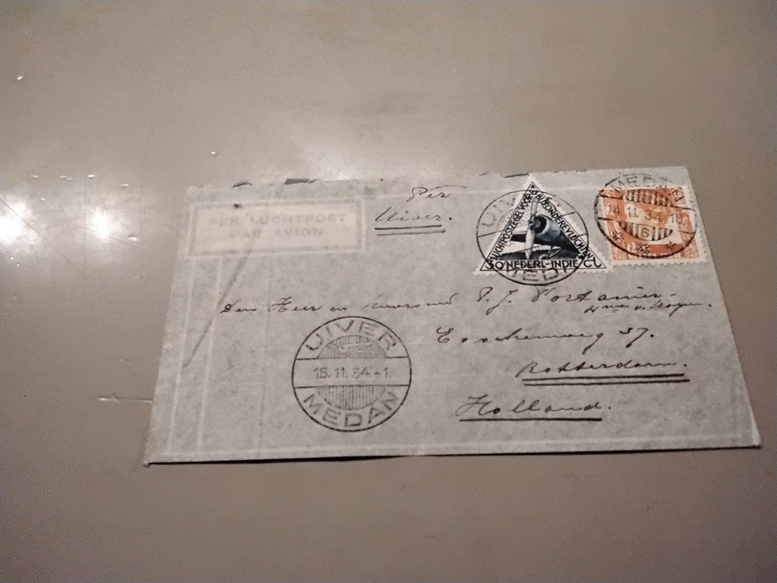 Retourvlucht UIVER Medan Melbourne Race Indische Post, Verzamelen, Verzenden