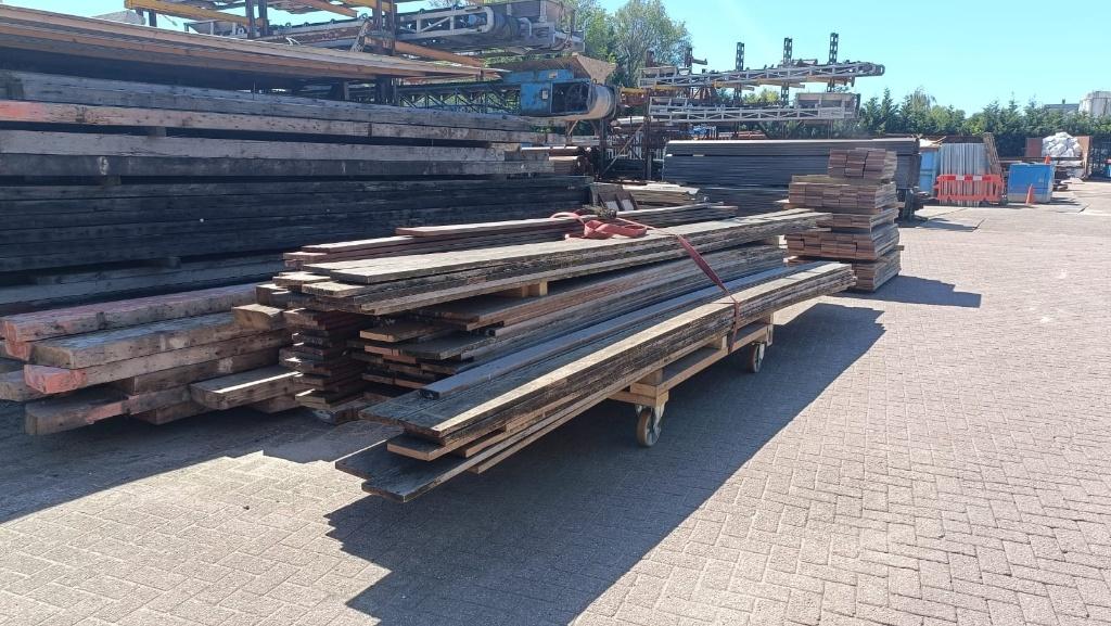 Hard houten Vlonderplanken, Ophalen, Gebruikt, Hout