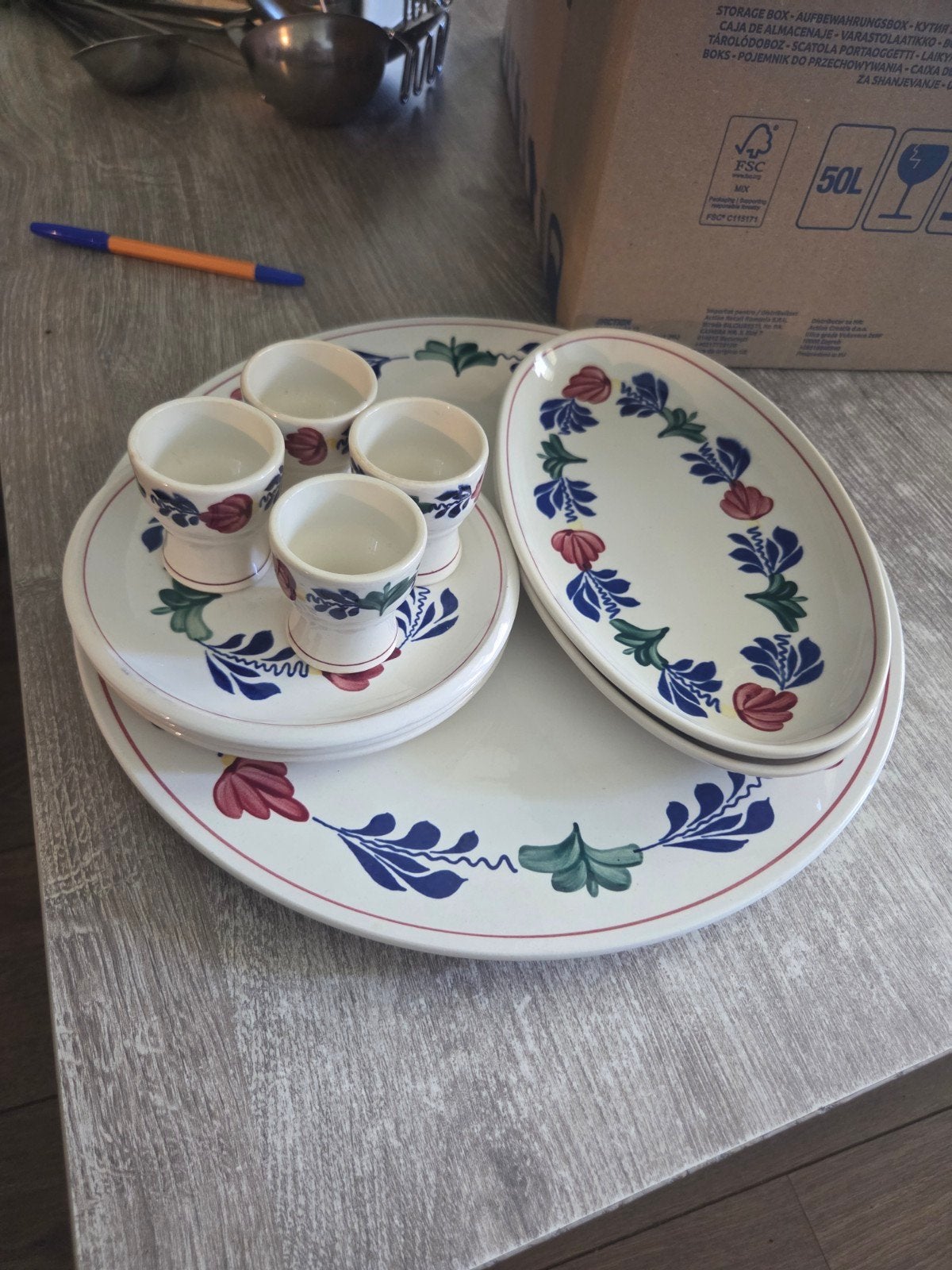 Boerenbont servies Boch, Ophalen of Verzenden