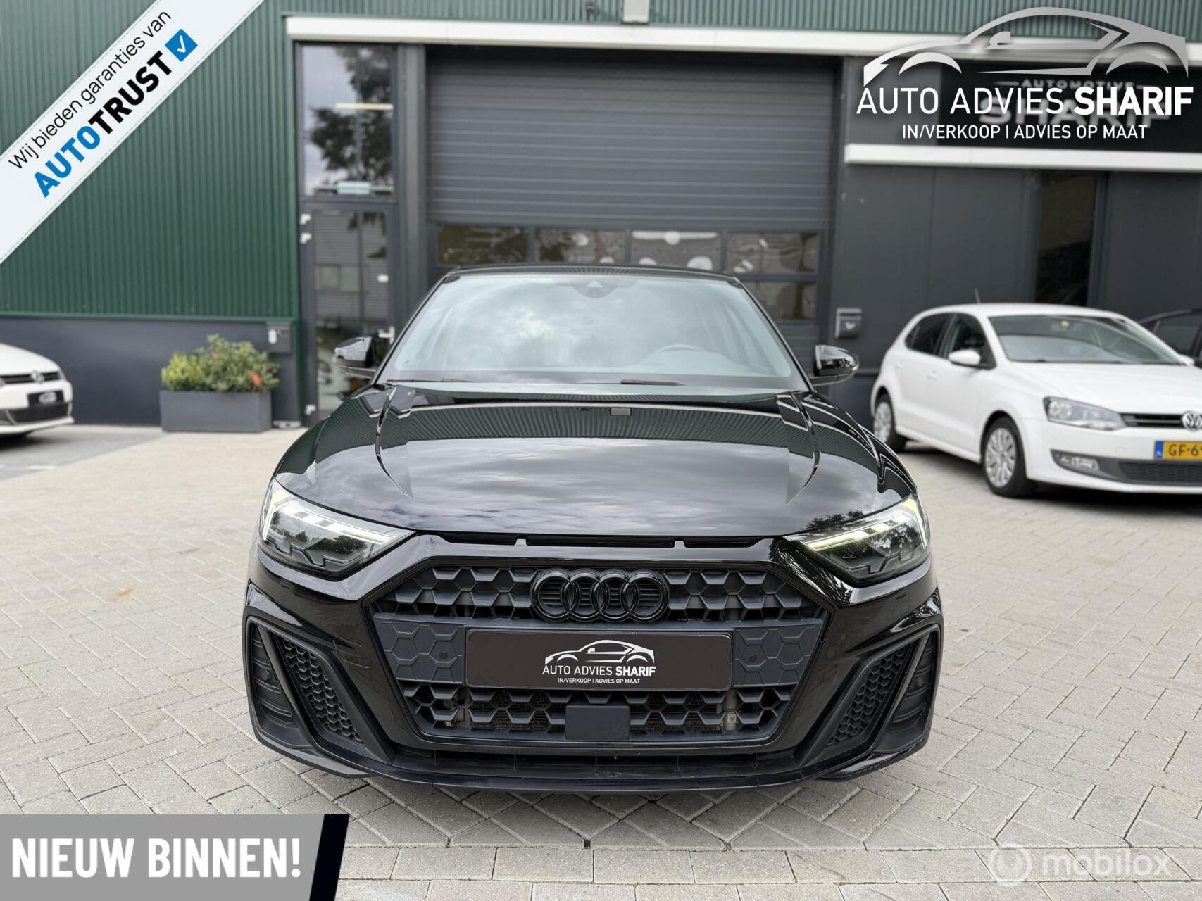 Audi A1 Sportback 35 TFSI S edition CarPlay|3x Sline|Matrix!, 4 cilinders, 150 pk, Leder en Stof, Zwart