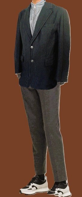 HUGO BOSS 🧐 krijtstreep blazer met winter kraag mt 48, Kleding | Heren, Zo goed als nieuw, Grijs, BOSS Hugo Boss, Verzenden