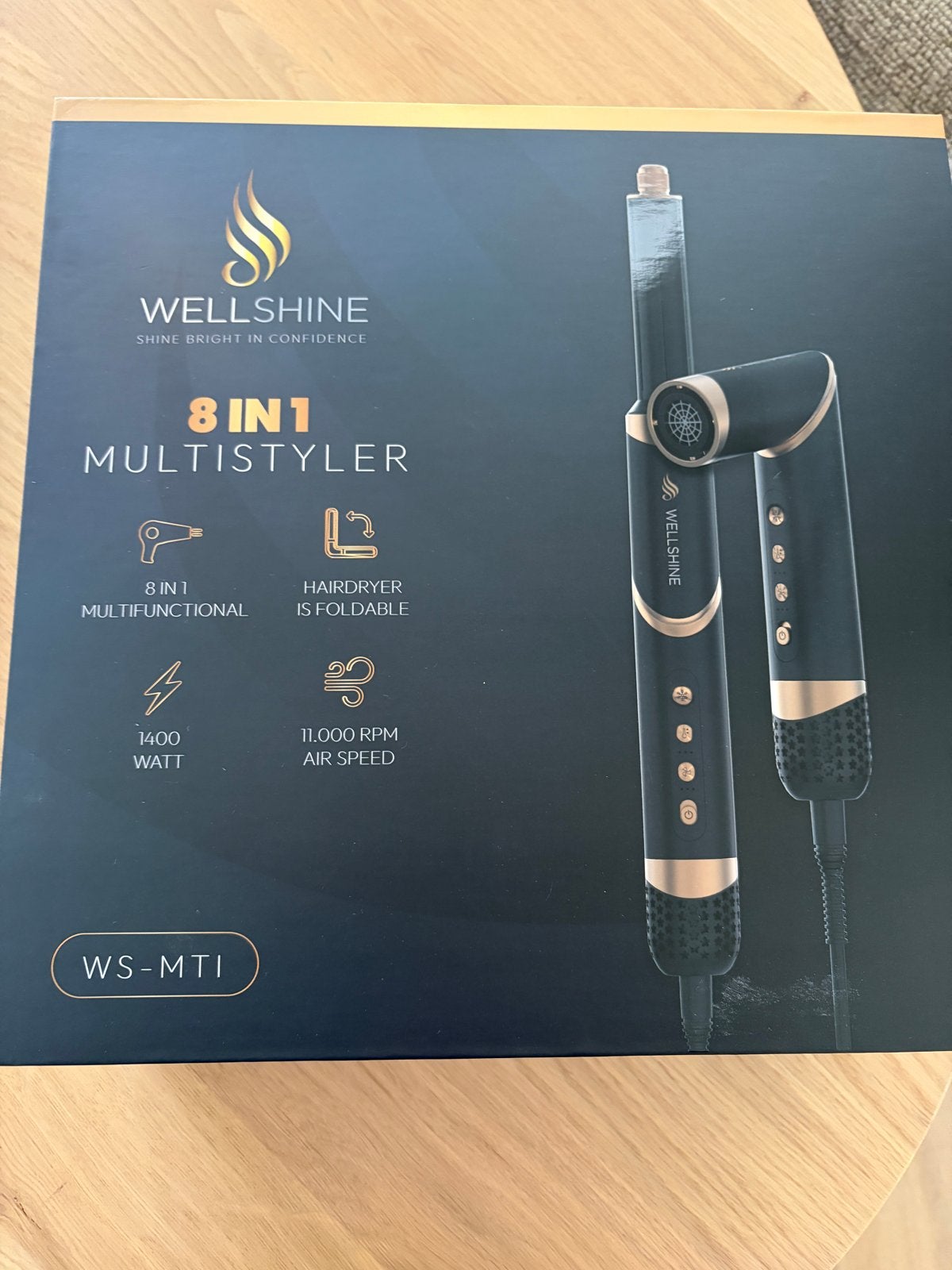 Wellshine 8-in-1 Multistyler - Föhn, Krultang & meer, Ophalen of Verzenden, Zo goed als nieuw, Föhn of Haardroger