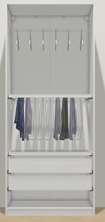 witte ikea pax kledingkast, Ophalen, Gebruikt, 50 tot 100 cm, 50 tot 75 cm