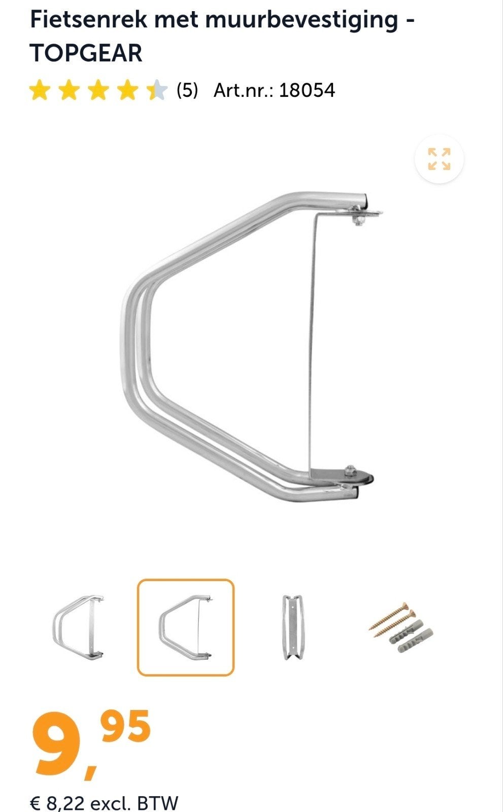 4x Fietsenrek voor aan de wand, Ophalen, Gebruikt