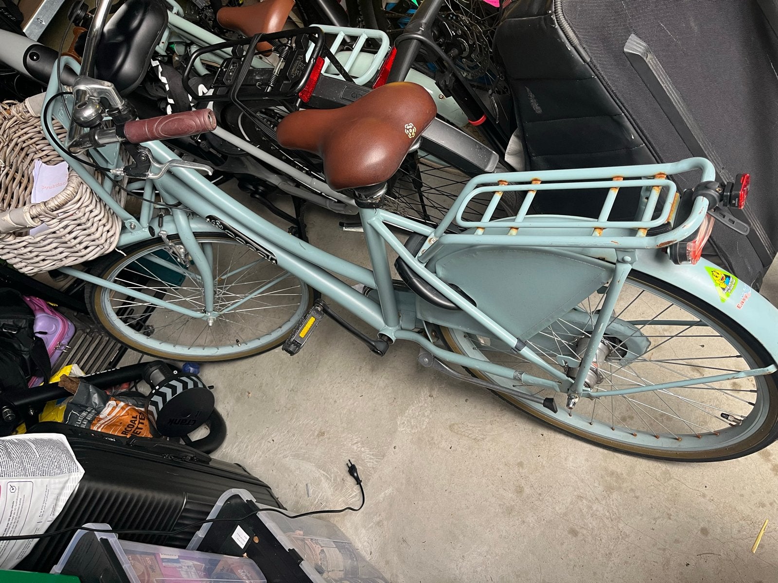 Popal fiets 26 inch blauw met mand - Gebruikt, Ophalen, Gebruikt, 26 inch of meer
