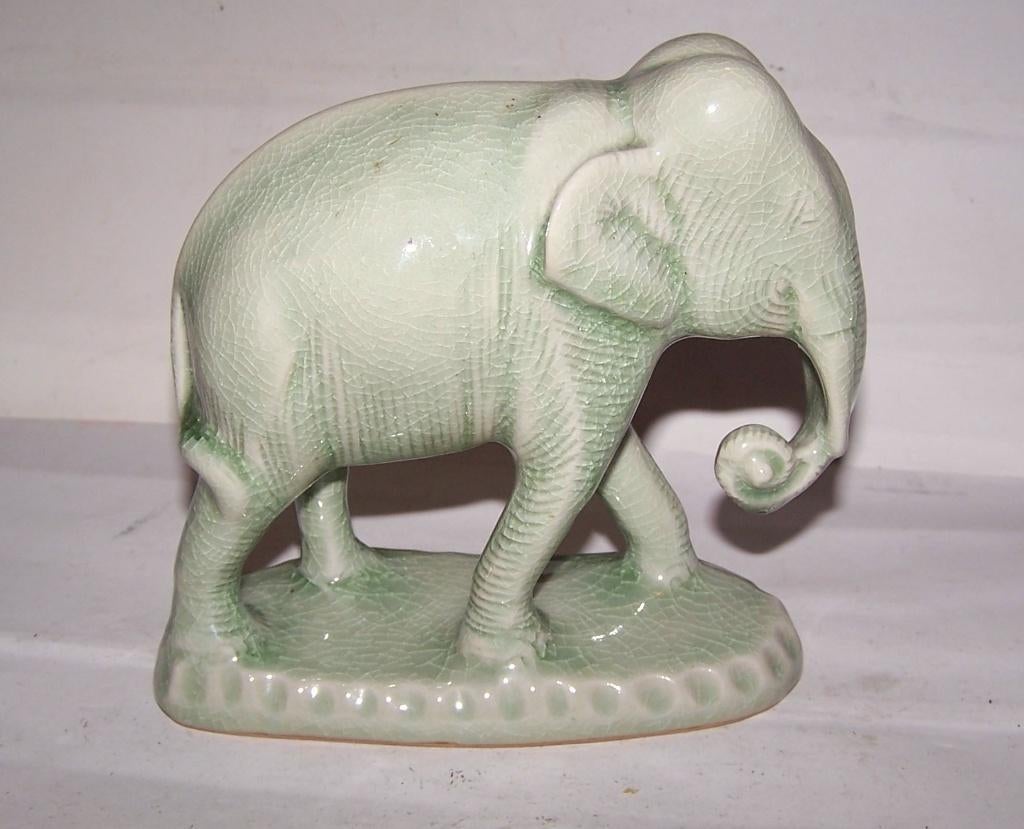 Prachtig keramieken beeld Indische Olifant. 17x16cm. Nwst., Ophalen of Verzenden, Nieuw, Dier