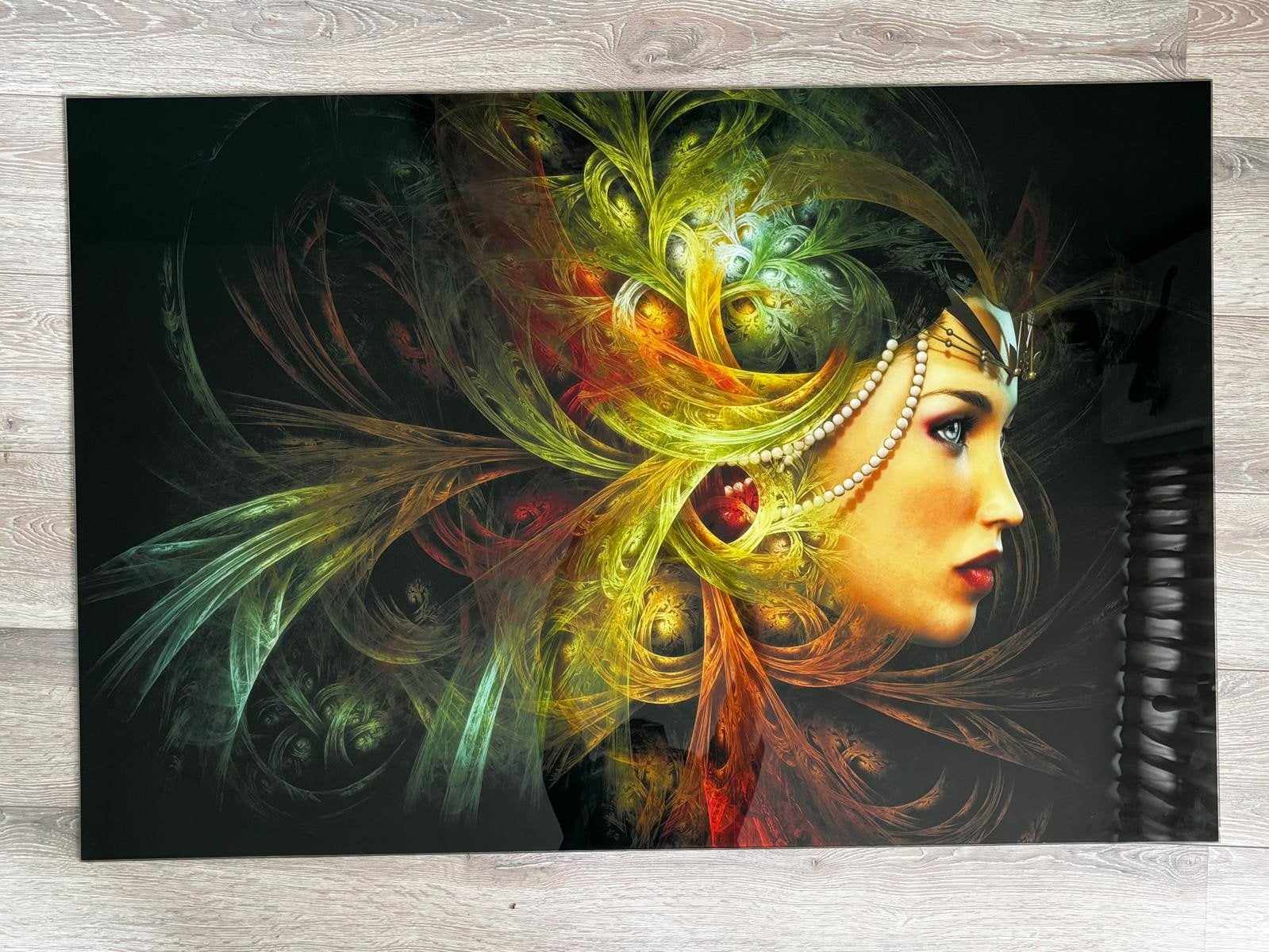 MondiArt  Mystery Queen glazen wand schilderij, Ophalen, Zo goed als nieuw, Schilderij