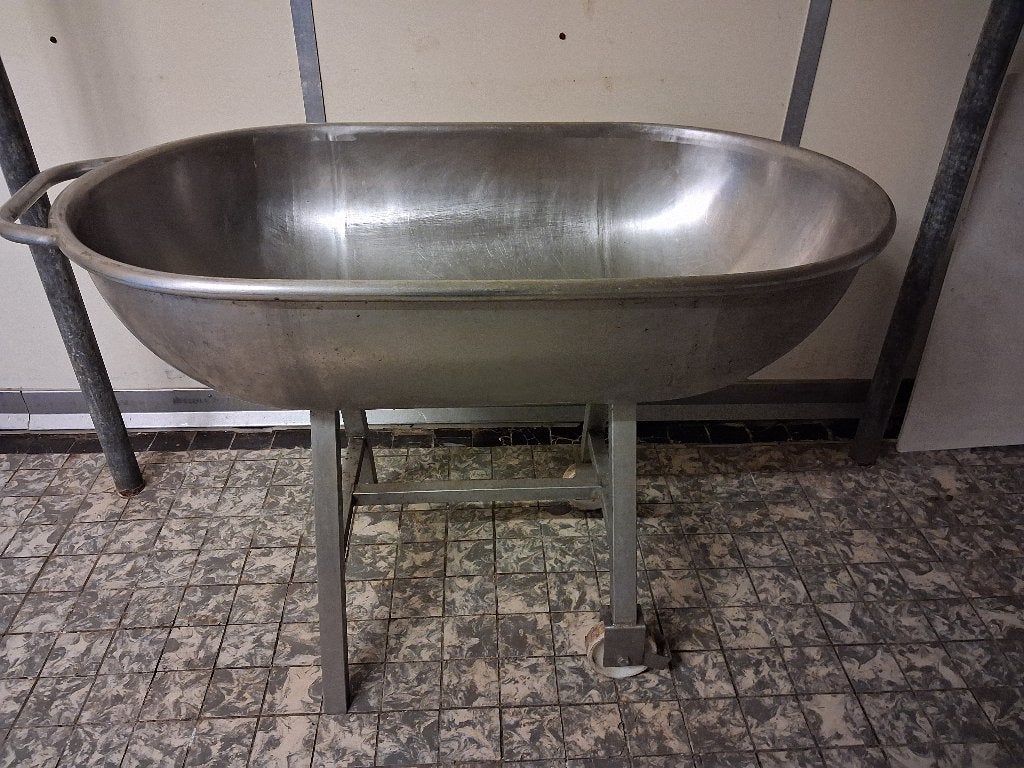 trog geheel van RVS, Ophalen, Zo goed als nieuw