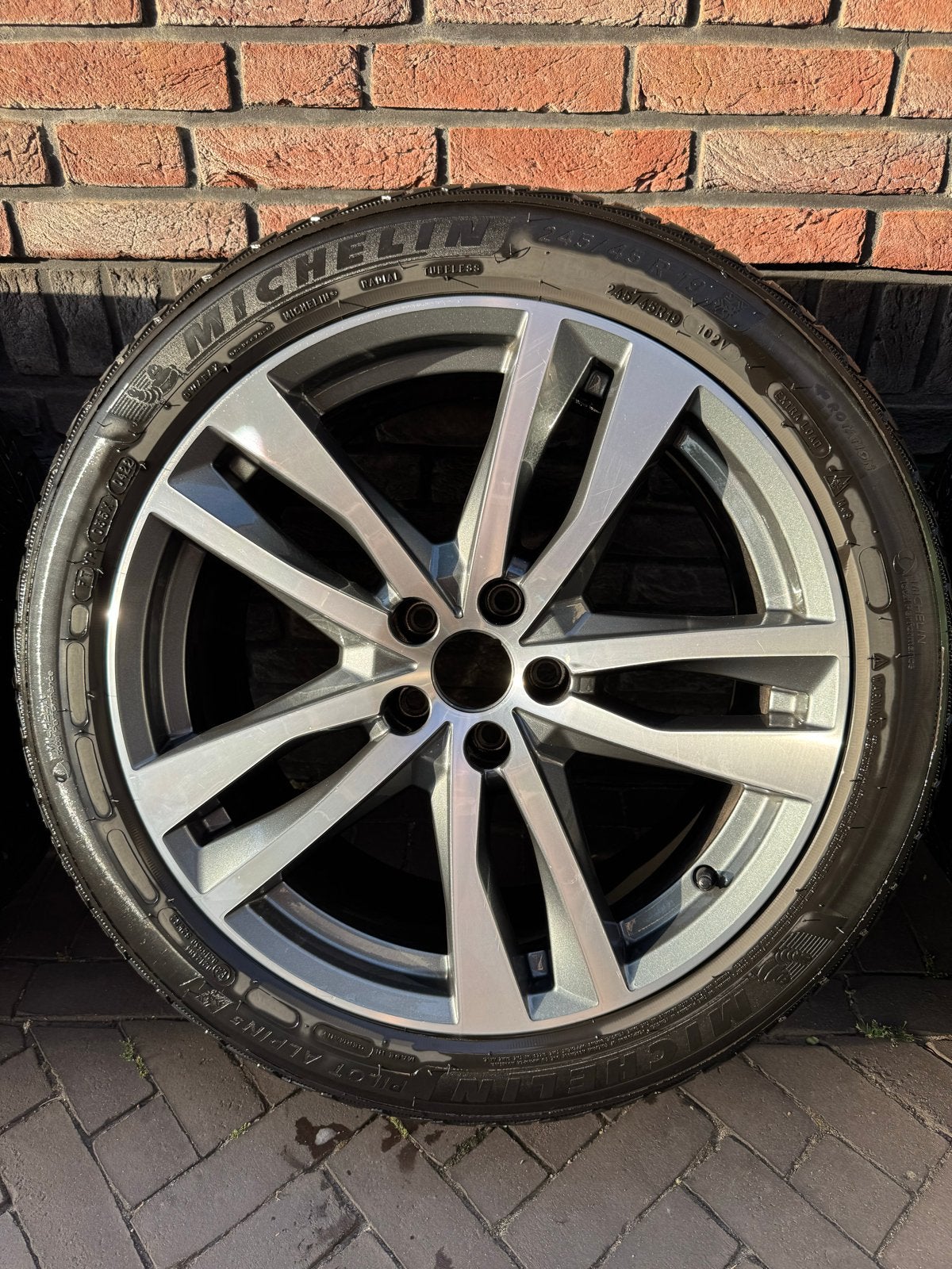 Audi A6 C8 originele velgen 19 inch - Michelin winterbanden, Banden en Velgen, Winterbanden, Personenwagen, Ophalen