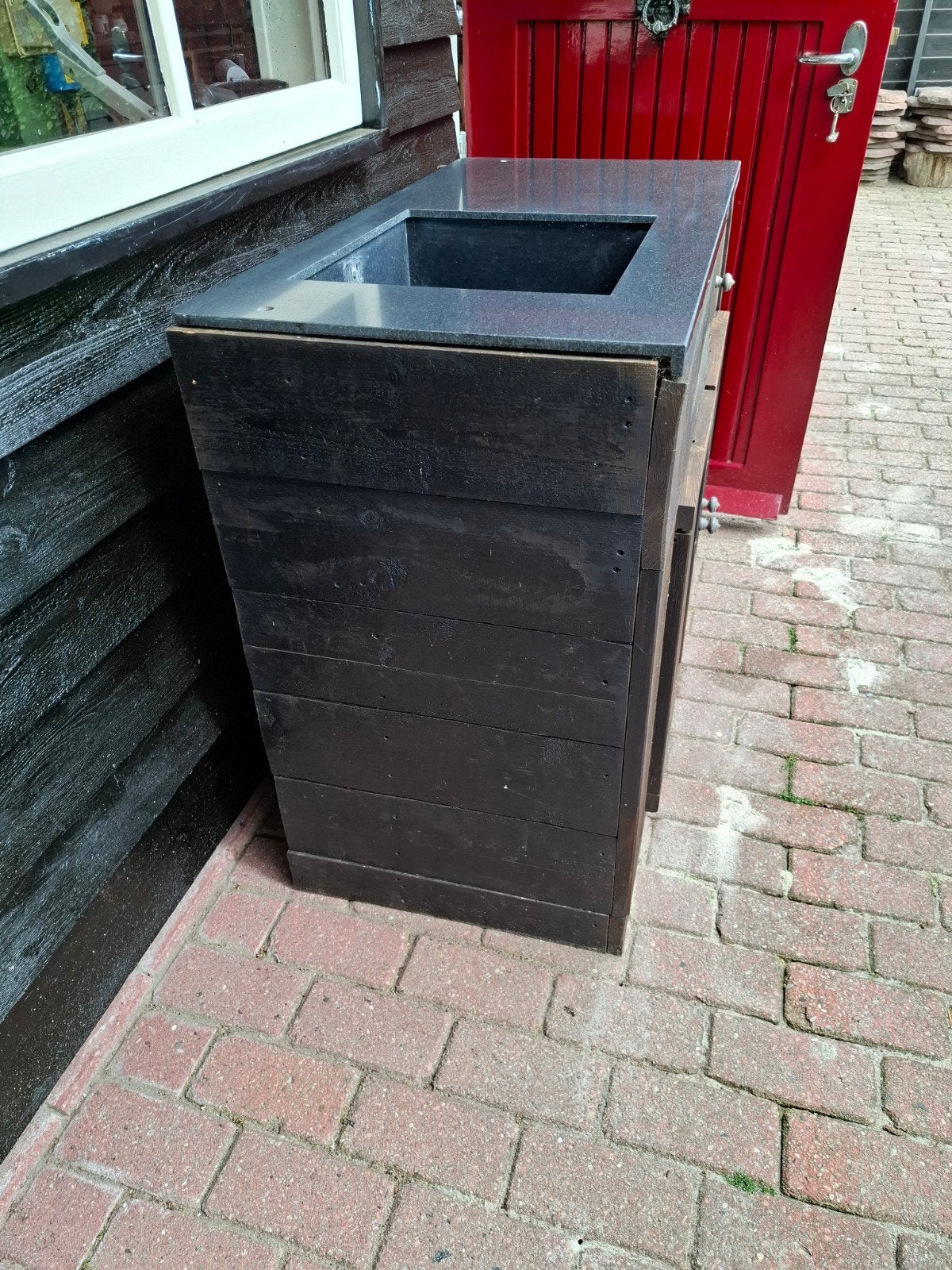 Keukenblad (composiet) met kastje., Ophalen, Gebruikt, 50 tot 100 cm, Minder dan 100 cm