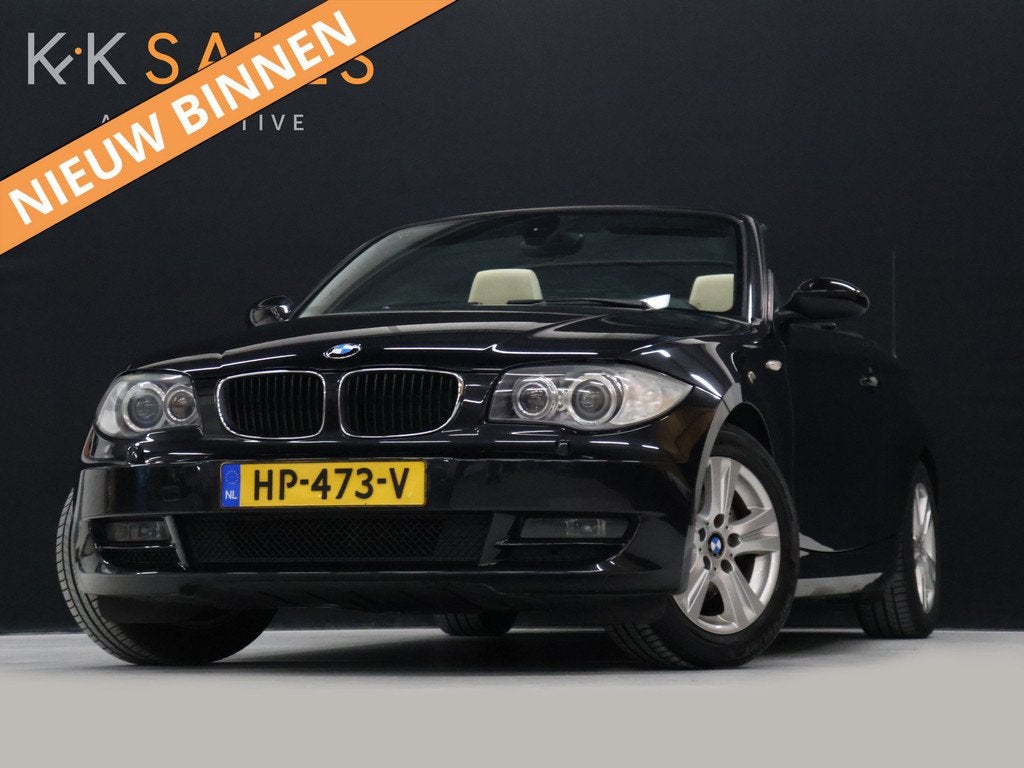 BMW 1 Serie Cabrio 120i [6-BAK, STOELVERWARMING, VOL LEDER,, Auto's, 1-Serie, Beige, 4 cilinders, Cabriolet