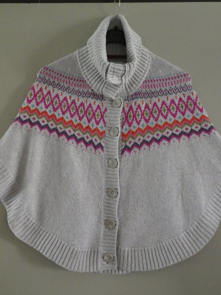 lichtgrijze gebreide poncho van Logg by H&M, maat 158/164, Overige typen, Ophalen of Verzenden, Jongen, Logg by H&M
