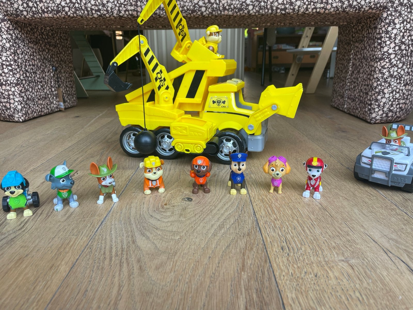 Paw Patrol set: Verschillende hondjes, auto's en Rubble, Ophalen, Gebruikt