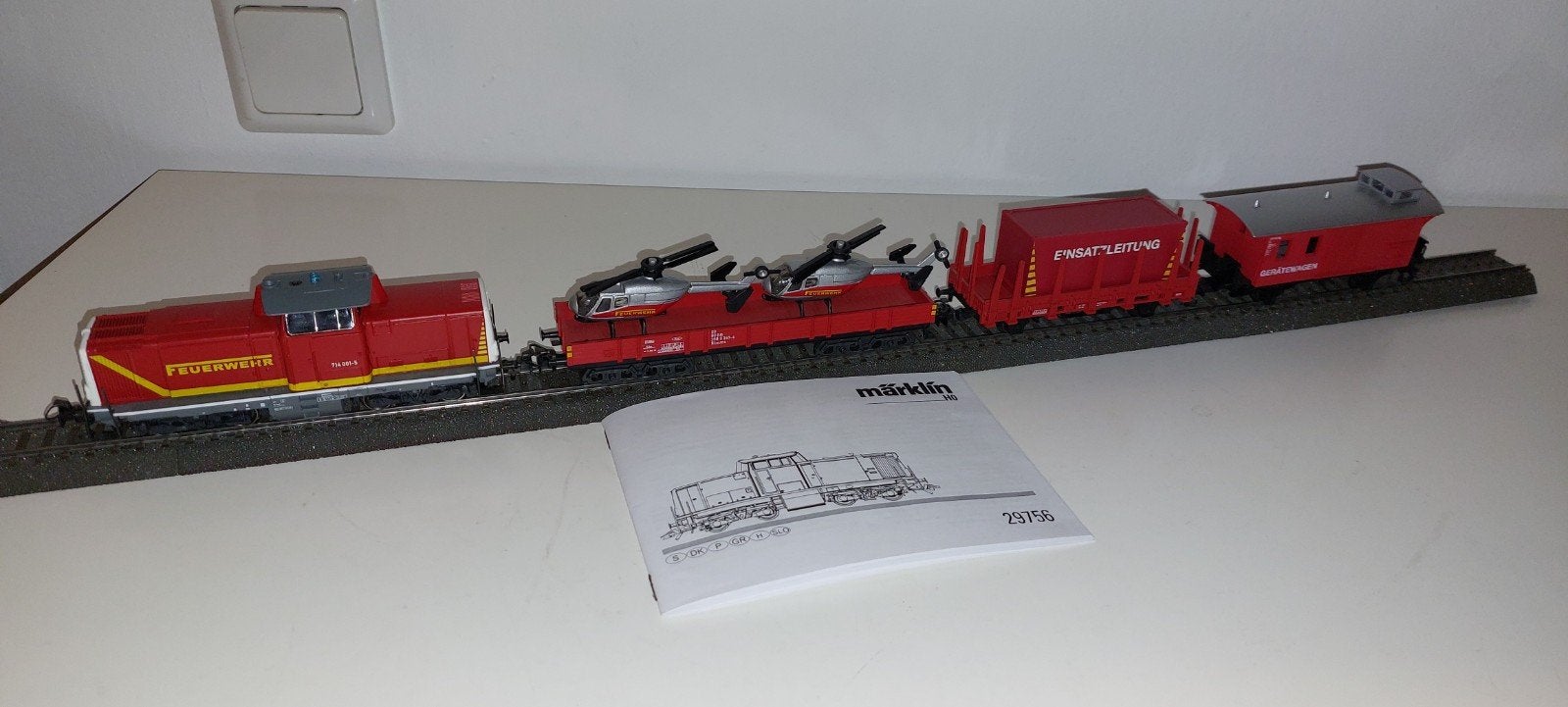 Märklin Treinstel "Brandweer " 29756 Digitaal, Wisselstroom, Treinset, Ophalen of Verzenden, Zo goed als nieuw