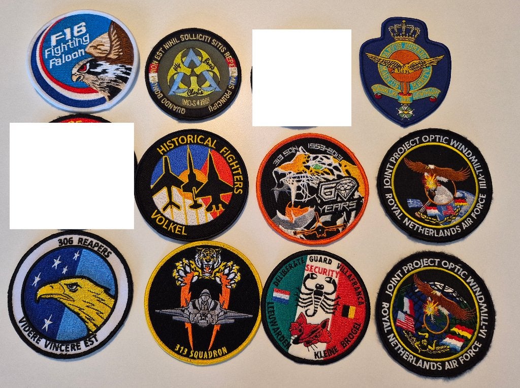 27 Patches Luchtmacht  in 1 koop of per stuk ZIE TEKST, Ophalen of Verzenden, Luchtmacht, Nederland, Embleem of Badge