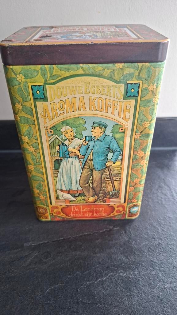 Vintage Douwe Egberts Aroma Koffie Bewaarblik, Verzamelen, Blikken, Ophalen of Verzenden, Gebruikt, Koffie, Douwe Egberts