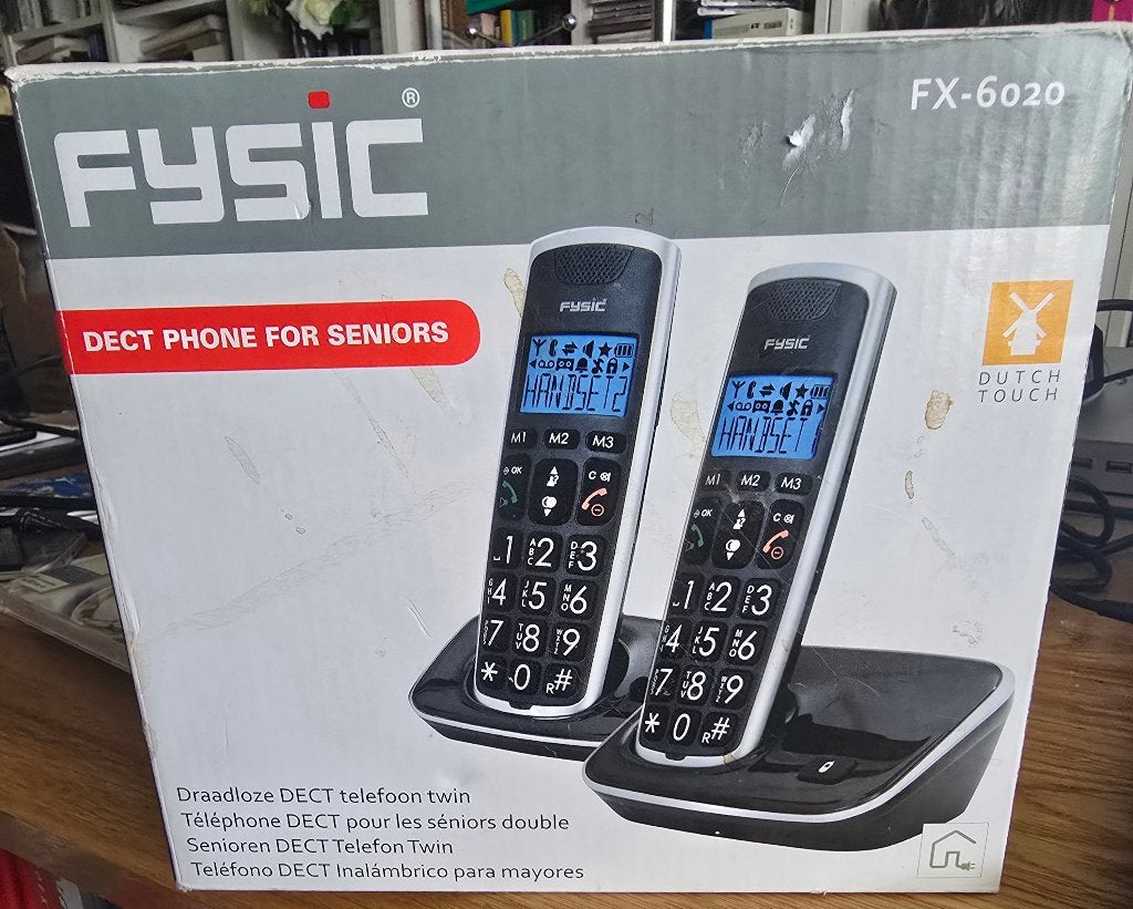 Fysic dect telefoon senioren, Telecommunicatie, Vaste telefoons | Handsets en Draadloos, Ophalen of Verzenden, Gebruikt, 2 handsets