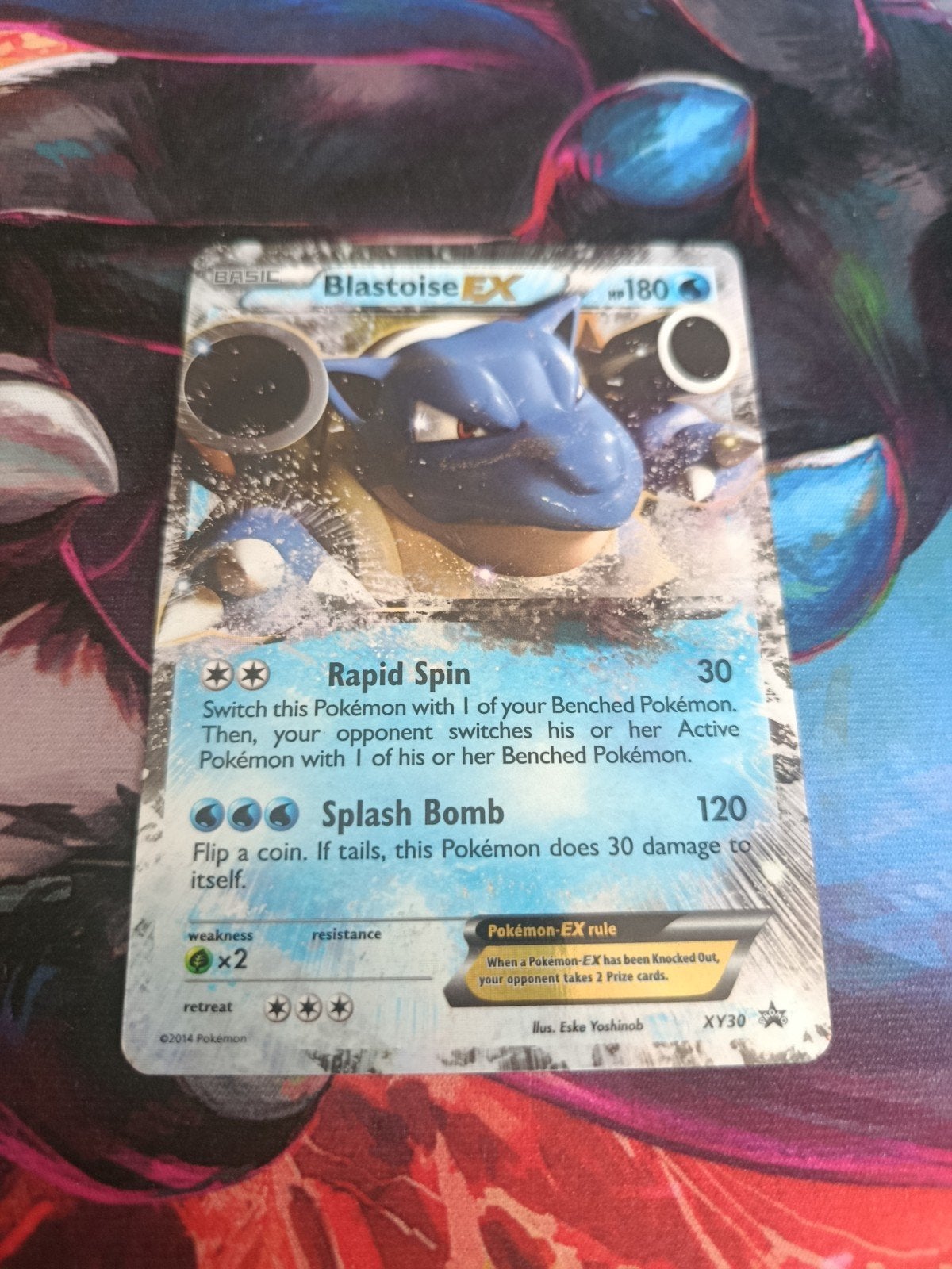 Pokémon kaart Blastoise EX XY30 Black Star Promo, Ophalen of Verzenden, Zo goed als nieuw, Losse kaart, Foil