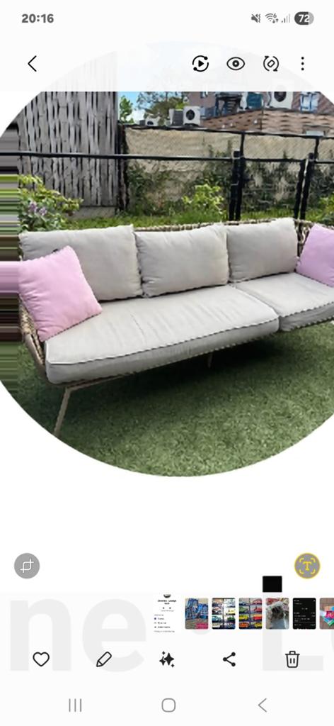 Tuinbank.2.20 breed., Tuin en Terras, Tuinbanken, Ophalen of Verzenden, Zo goed als nieuw, Kunststof