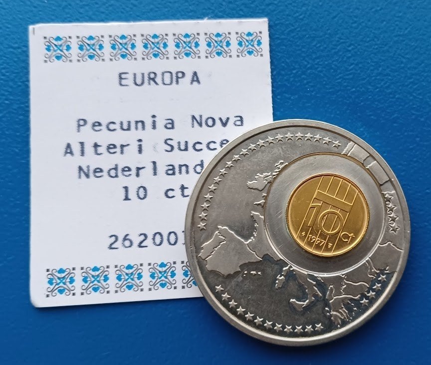 Penning Pea Alteri Succedit Nederland 12,5 euro (a), Postzegels en Munten, Penningen en Medailles, Verzenden, Overige materialen
