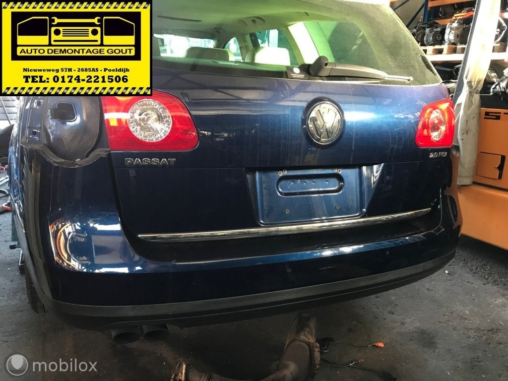 Volkswagen Passat Variant B6 Achterbumper Bumper Blauw LD5Q, Gebruikt, Volkswagen, Ophalen of Verzenden, Achter