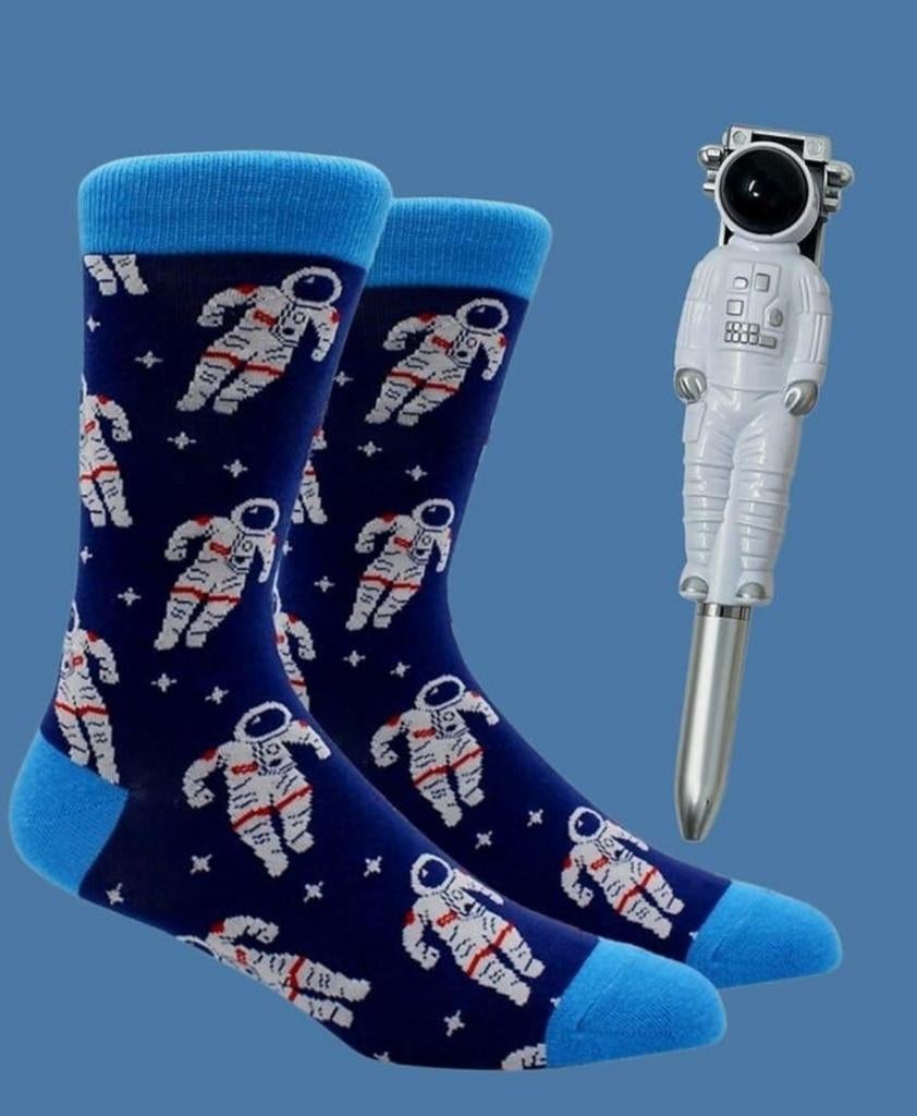 ASTRONAUT SOKKEN + ASTRONAUT (PEN) IN TWEE VARIANTEN, Ophalen of Verzenden, Nieuw, Overige maten, Overige kleuren