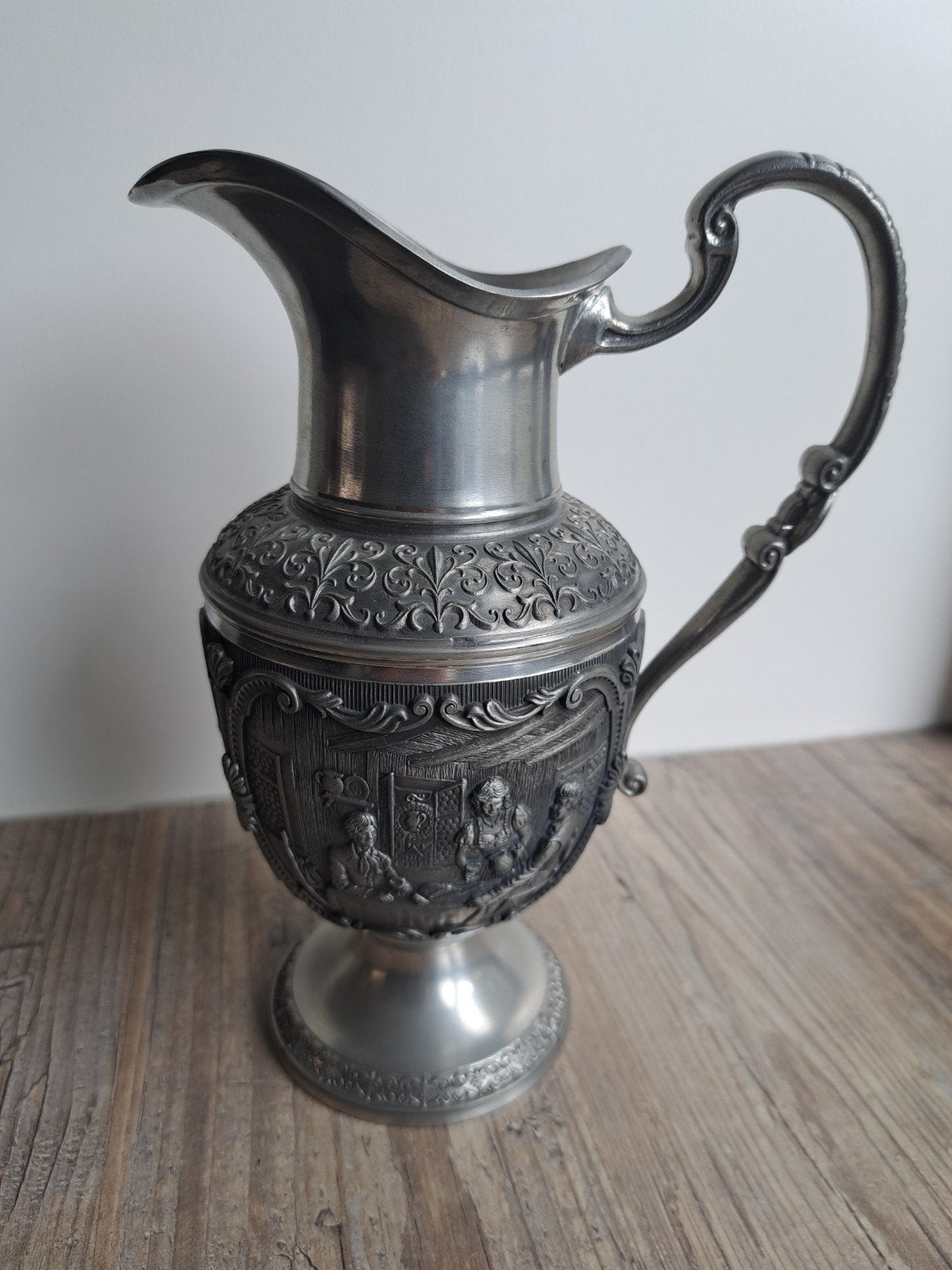 Tinnen kan met opdruk, Antiek en Kunst, Antiek | Tin, Ophalen of Verzenden