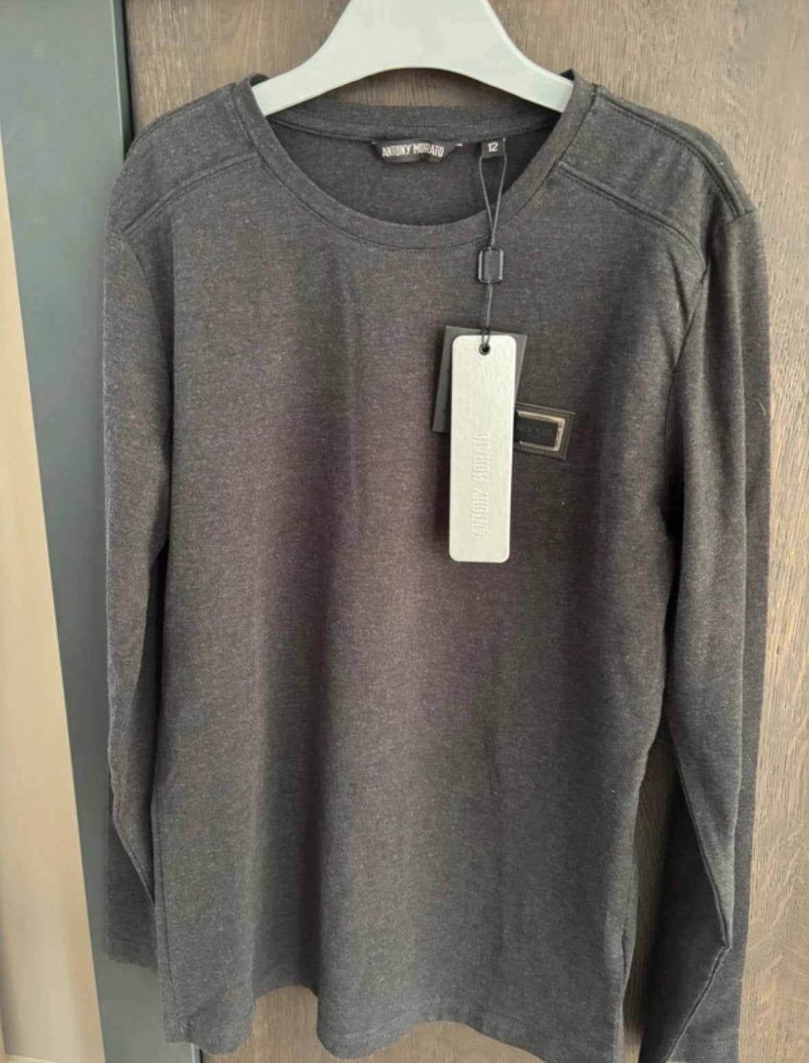 Nieuw Antony Morato longsleeve donkergrijs maat 12/152, Ophalen of Verzenden, Nieuw, Jongen, Shirt of Longsleeve
