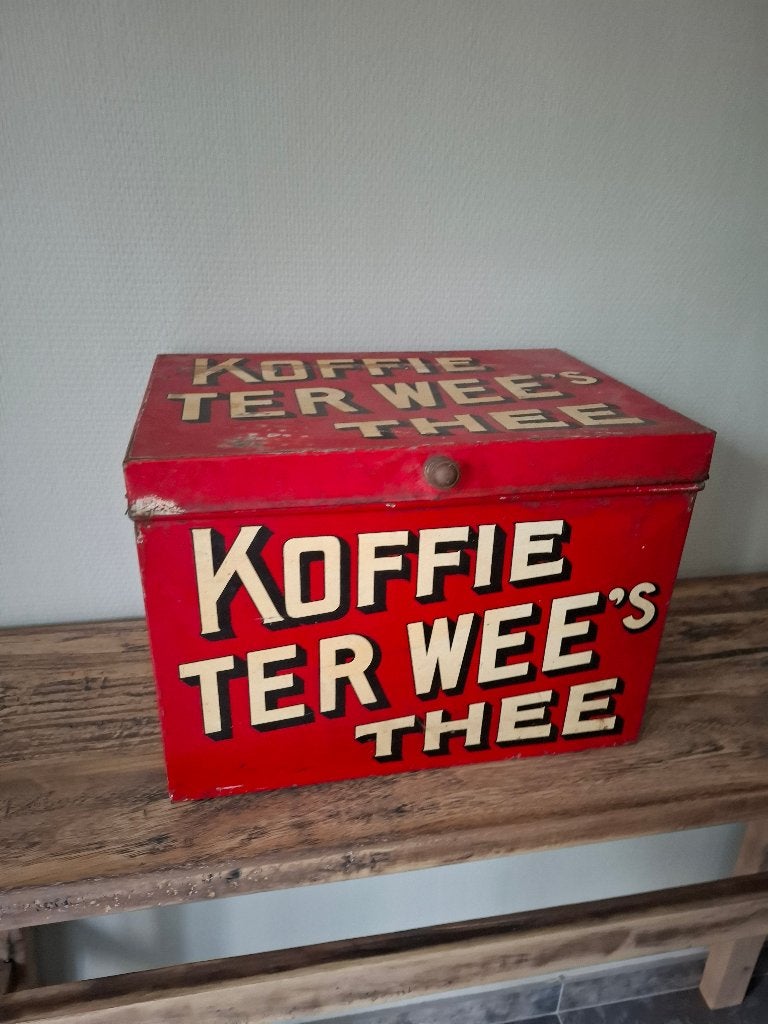 antiek  koffieblik en theeblik Ter Wee, Verzamelen, Blikken, Ophalen of Verzenden, Gebruikt, Overige, Overige merken