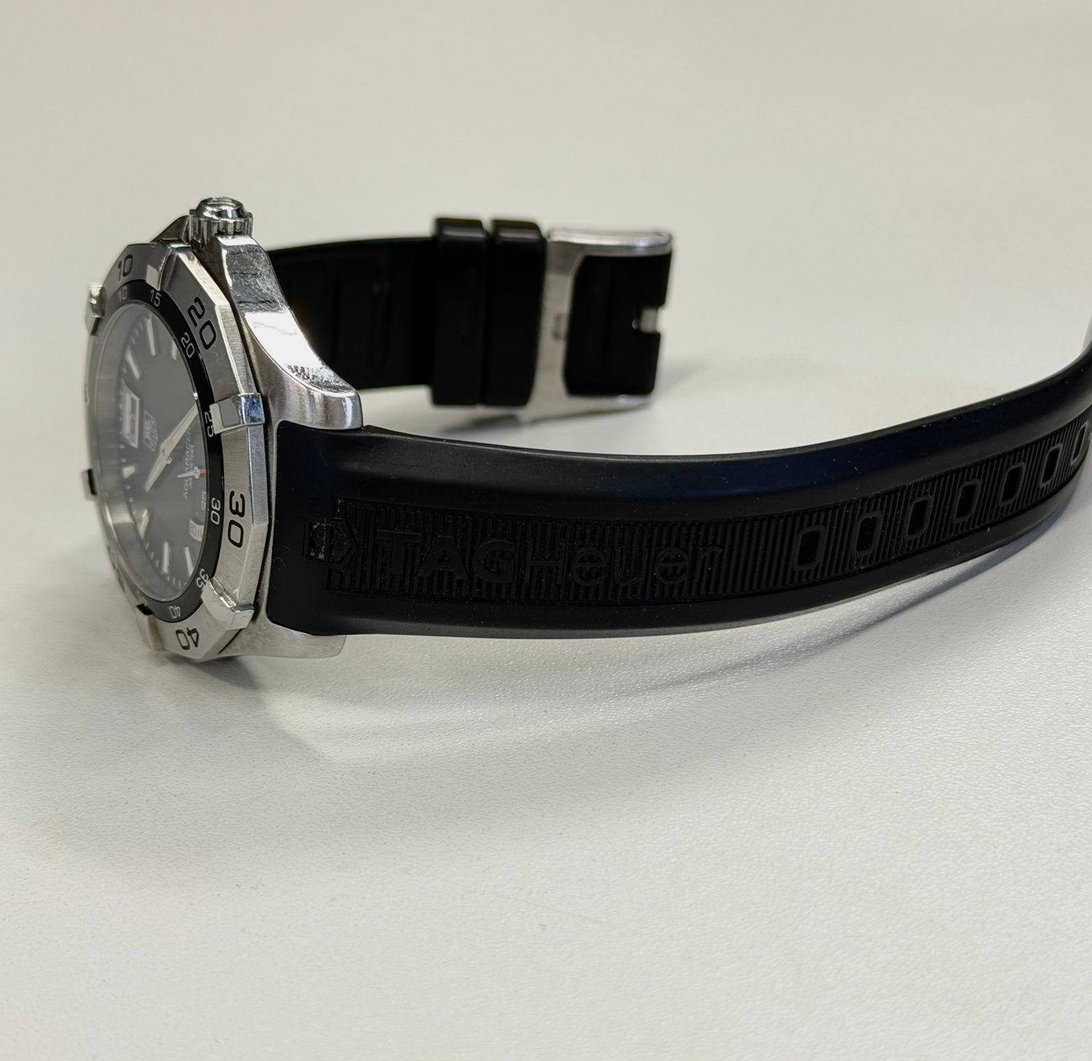TAG Heuer Aquaracer Quartz 43mm - Herenhorloge, Ophalen of Verzenden, Zo goed als nieuw, Staal, TAG Heuer