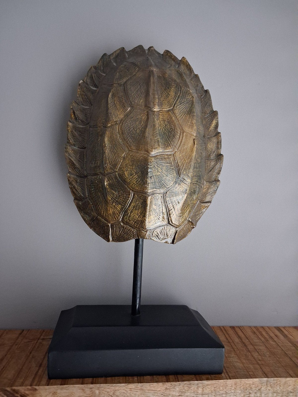 Gouden Schildpad Schild Ornament - 40 cm Hoog, Ophalen, Overige materialen, Zo goed als nieuw, Goud