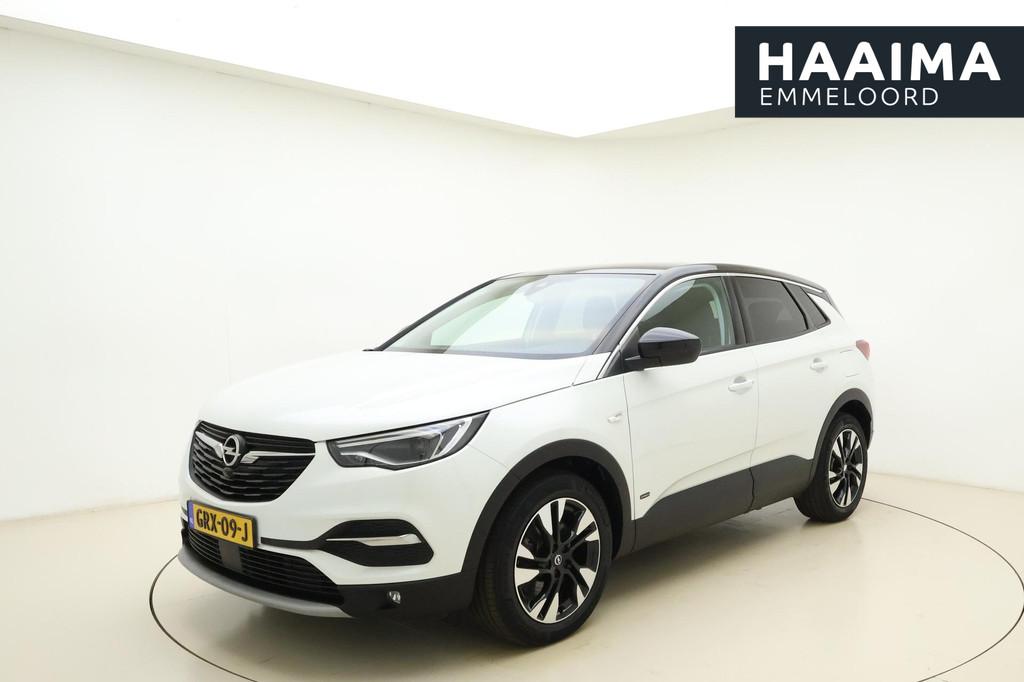 Opel Grandland X 1.6 Turbo 300pk Hybrid4 Elegance | Navigati, Auto's, Opel, Automaat, 4 cilinders, Leder en Stof, Wit