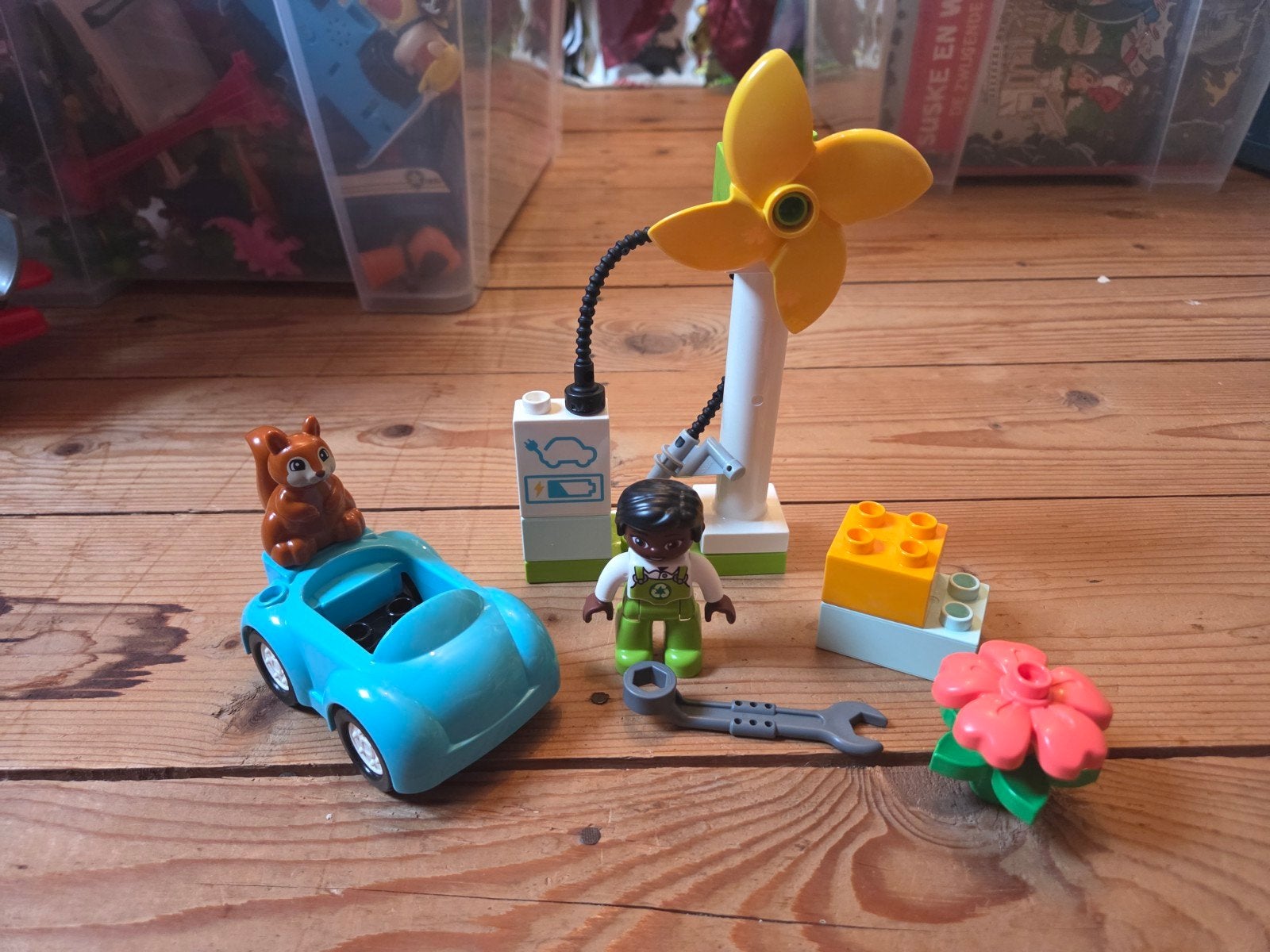 Duplo elektrische auto 10985, City, Ophalen of Verzenden, Zo goed als nieuw, Compleet