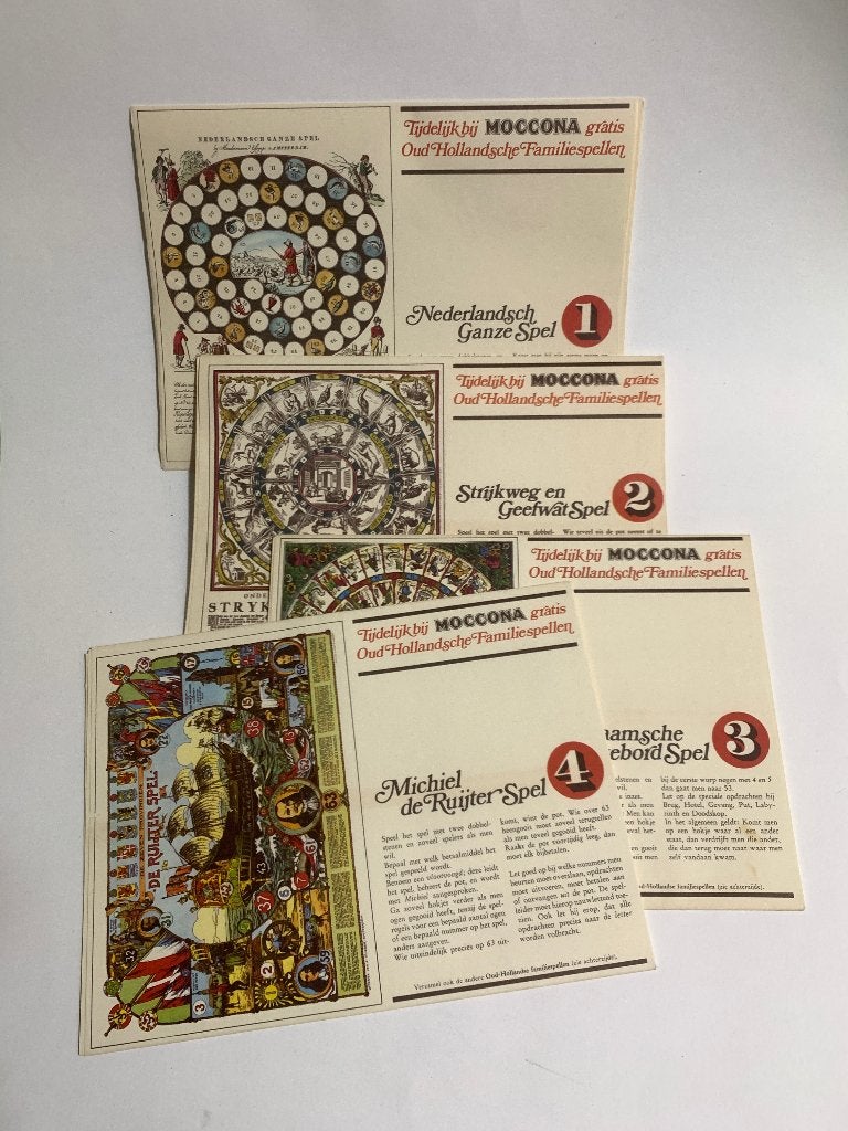 4x Oud Hollandsche Familiespellen van Douwe Egberts Moccona, Ophalen of Verzenden, Zo goed als nieuw