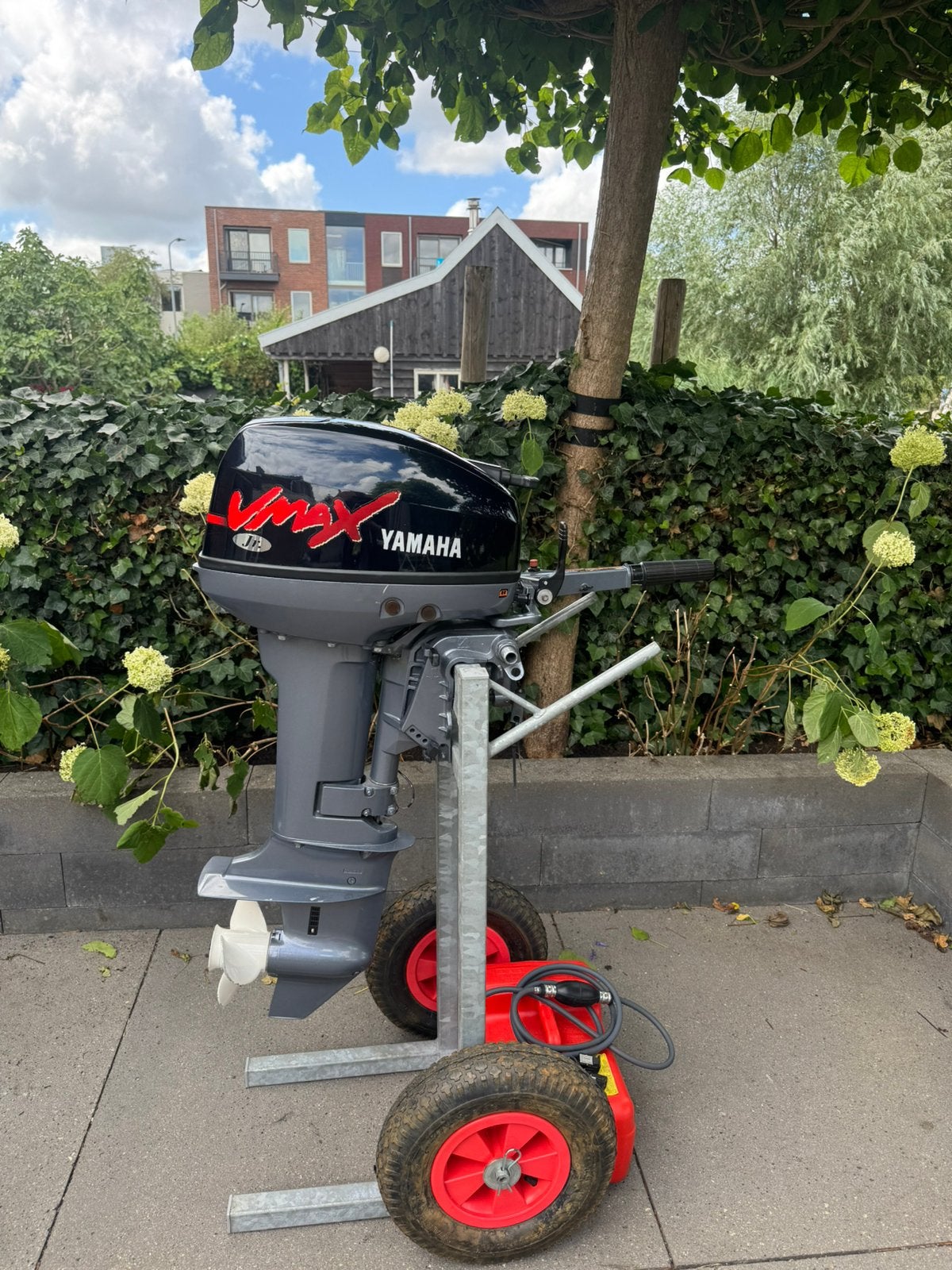 Yamaha 9.9/15 pk vmax + Chilles rubberboot ca 365, Watersport en Boten, Buiten- en Binnenboordmotoren, Ophalen, Gebruikt, Benzine