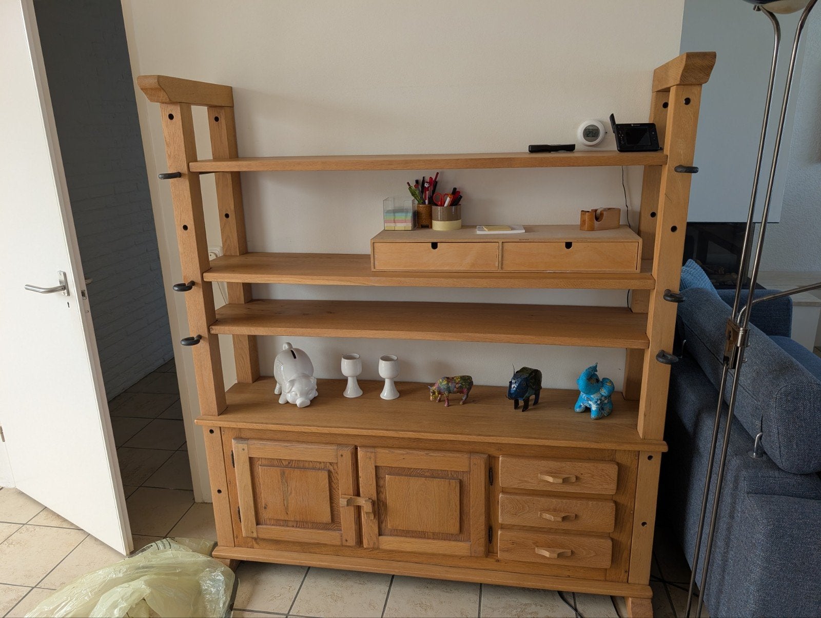 Gratis eikenhouten Kast (BxDxH = 149x40x168), Ophalen, Gebruikt, Eikenhout, 150 tot 200 cm