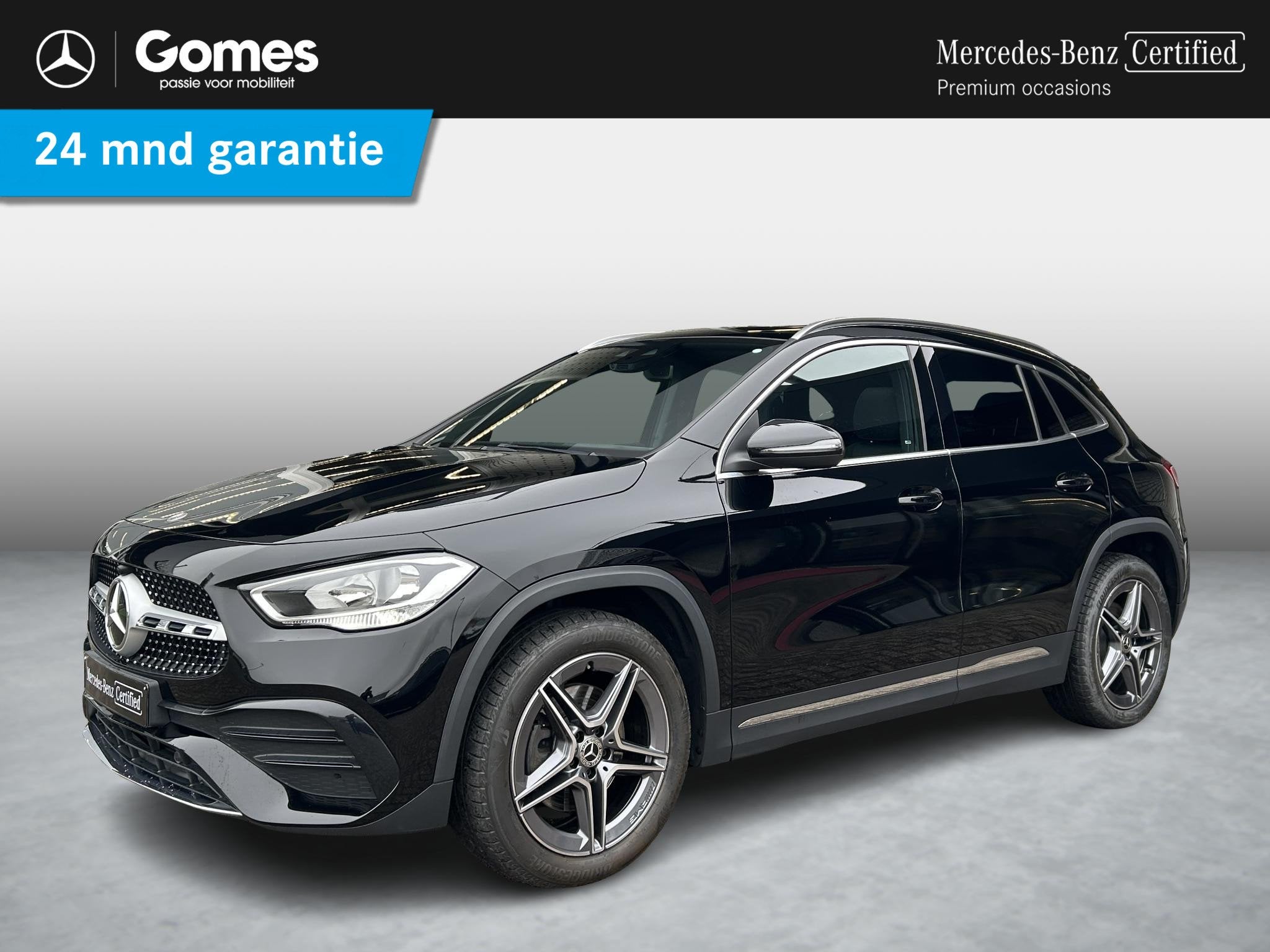 Mercedes-Benz GLA-klasse 250 e AMG | Panoramadak | Head-Up, 4 cilinders, 16 kWh, Leder en Stof, Zwart