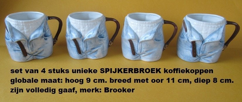 jaren 80, splinternieuw set BROOKER onderbroek koffiemokken, Ophalen of Verzenden, Nieuw, Overige materialen, Overige typen