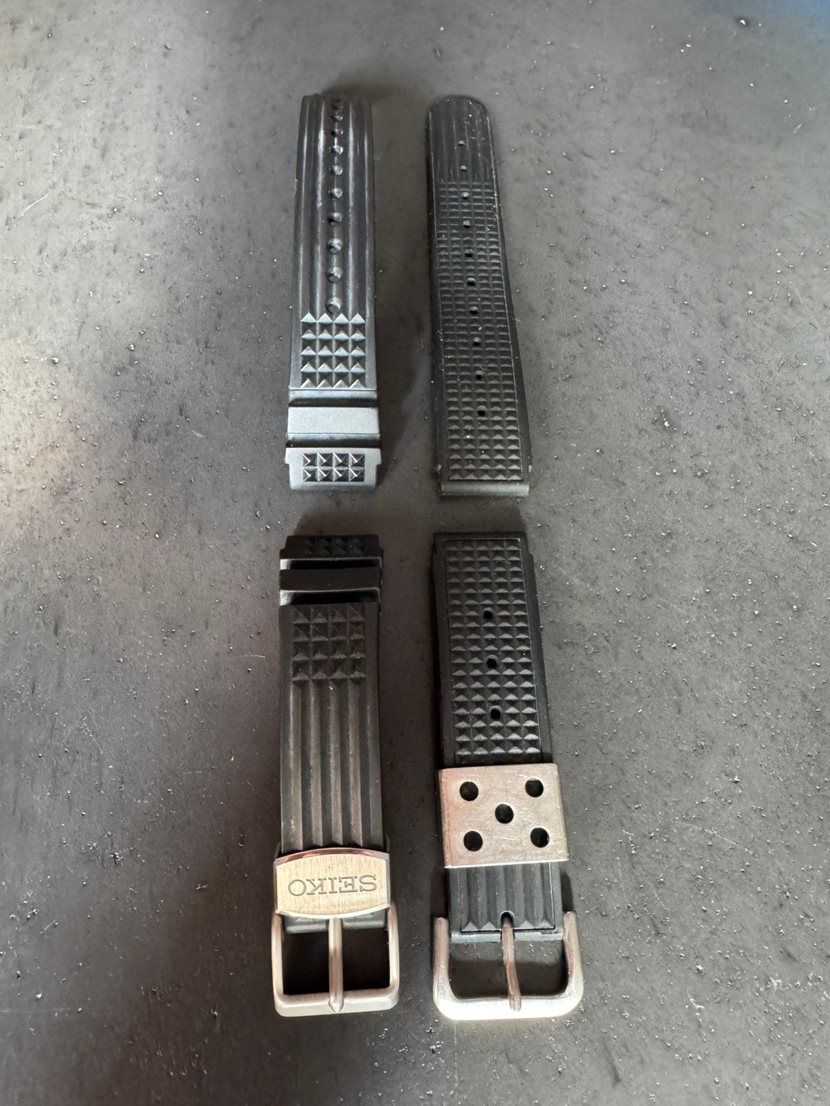 Horlogebandje Seiko, Ophalen of Verzenden, Zo goed als nieuw, Zwart, IOS