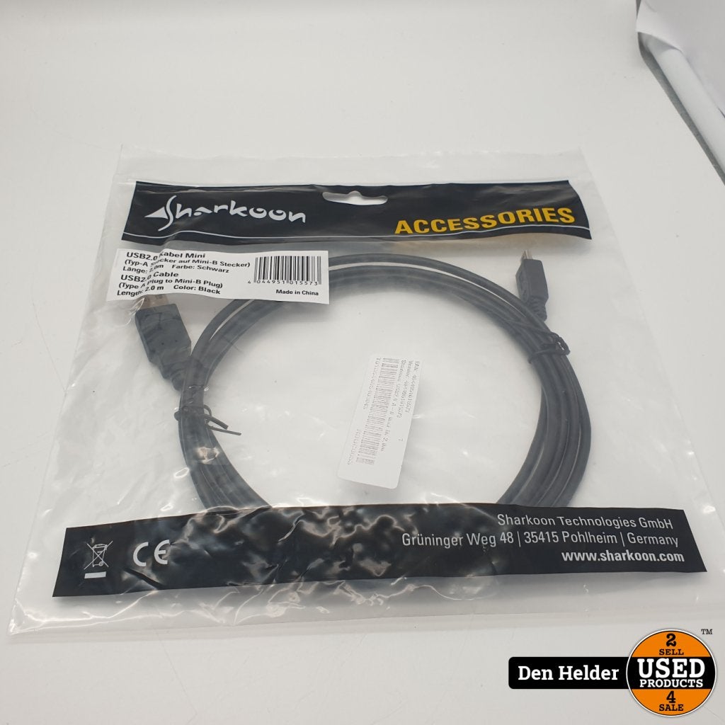 Sharkoon USB 2.0 PS3 USB Kabel - Nieuw, Sharkoon, Gebruikt, Info@sharkoon.com, Sharkoon Technologies GmbH
GrÃ¼ninger Weg 48
35415 Pohlheim
Germany