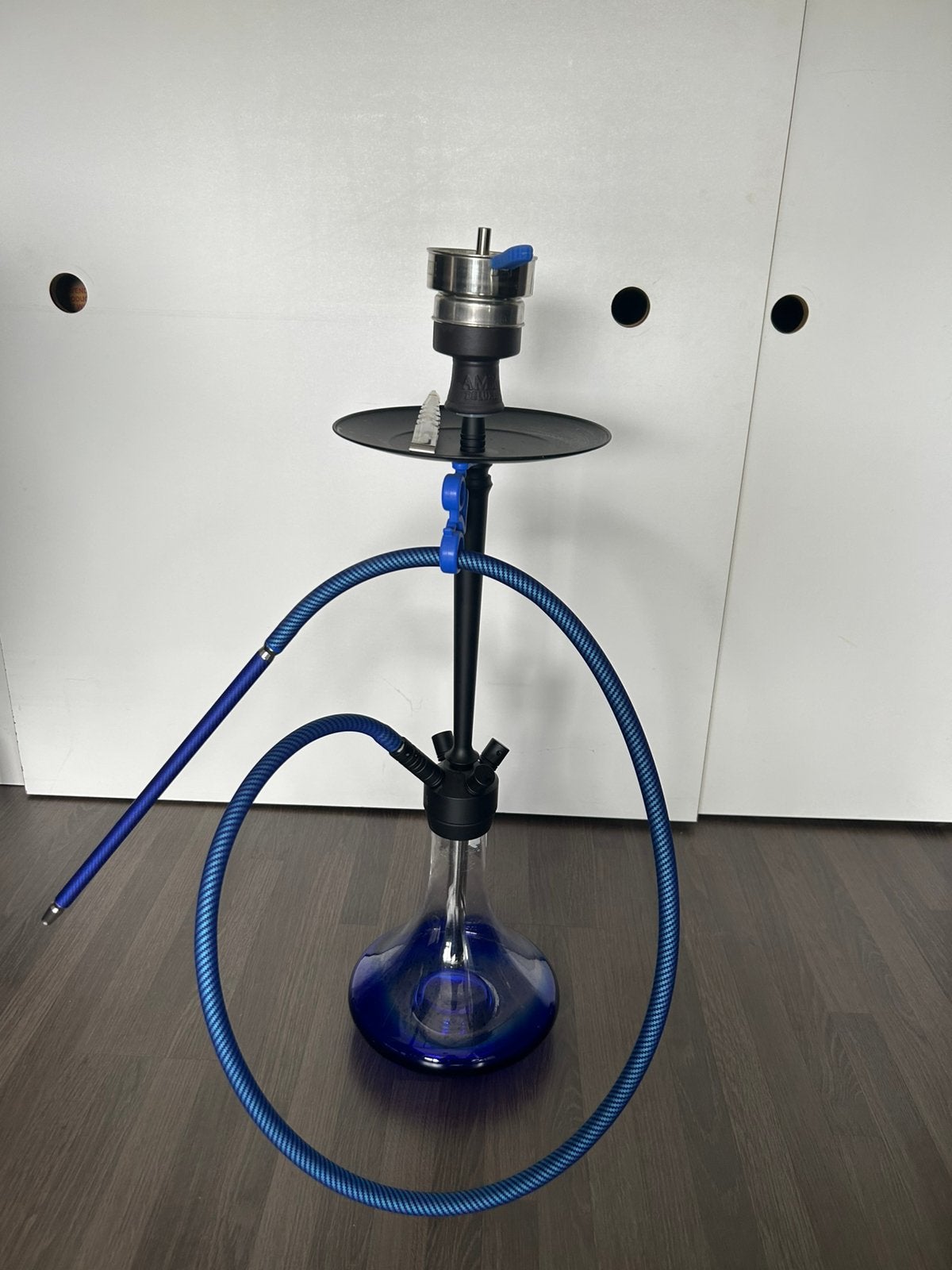 Amy deluxe shisha waterpijp blauw groot, Ophalen, Zo goed als nieuw, (Water)pijp