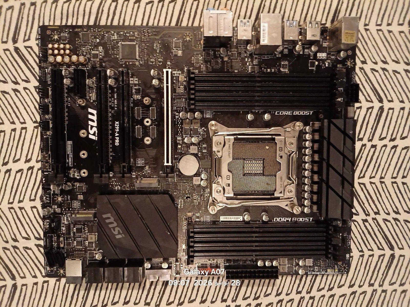 MSI X299-A PRO Moederbord - Intel X299, DDR4, Socket 2066, Gebruikt, DDR4, Ophalen of Verzenden, ATX