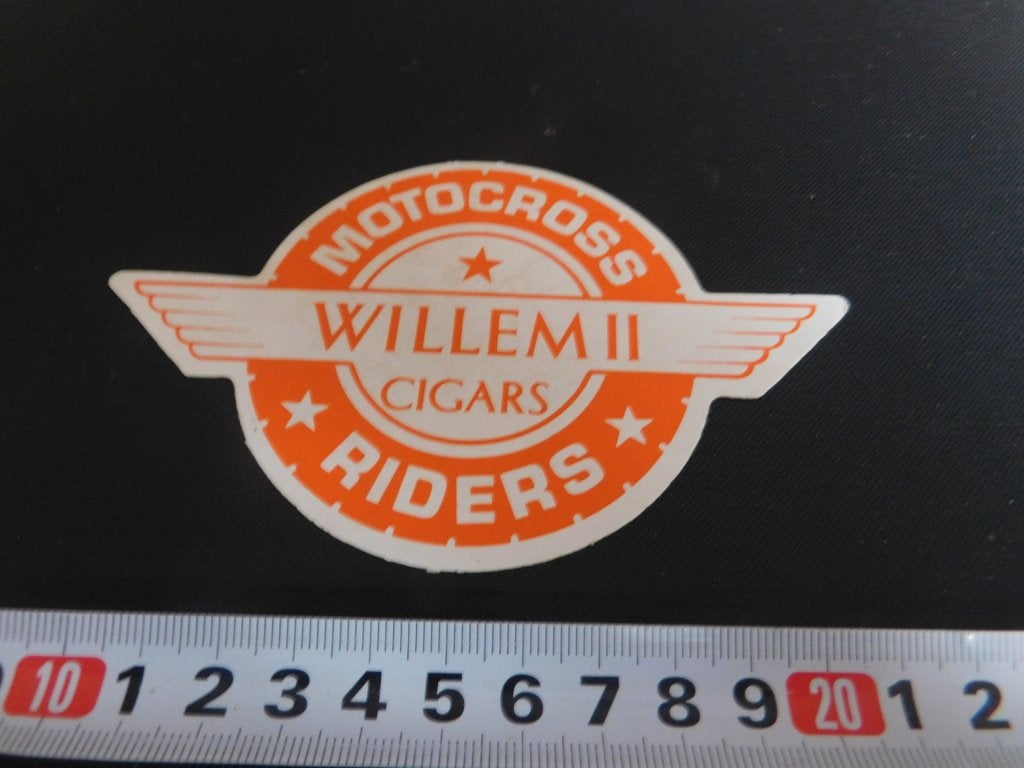 sticker motocross riders willem II cigars, Verzamelen, Ophalen of Verzenden, Zo goed als nieuw
