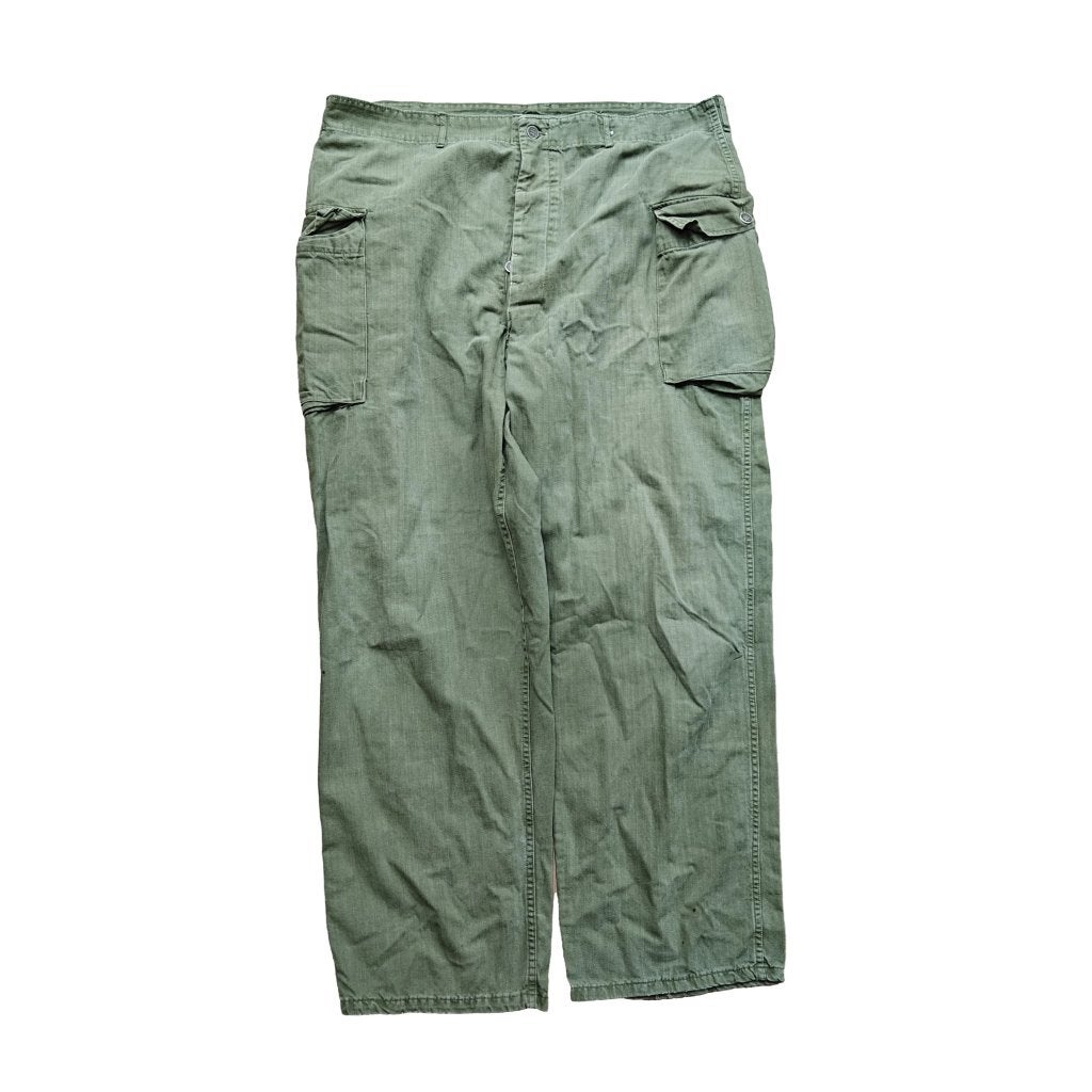 WWII US M43 HBT Trousers Large, Verzamelen, Ophalen of Verzenden, Amerika, Embleem of Badge