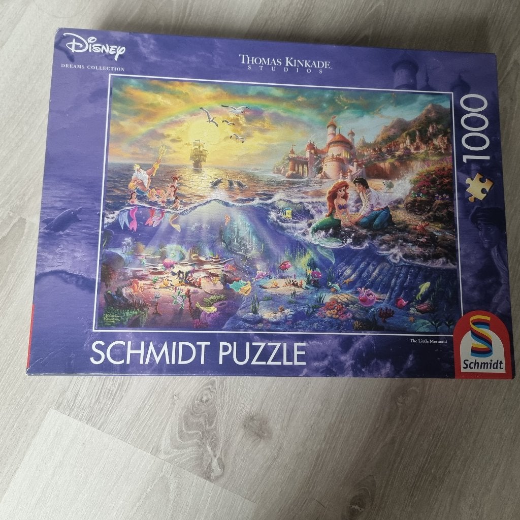 Disney De Kleine Zeemeermin puzzel 1000 stukjes, Ophalen of Verzenden, 500 t/m 1500 stukjes, Zo goed als nieuw, Legpuzzel